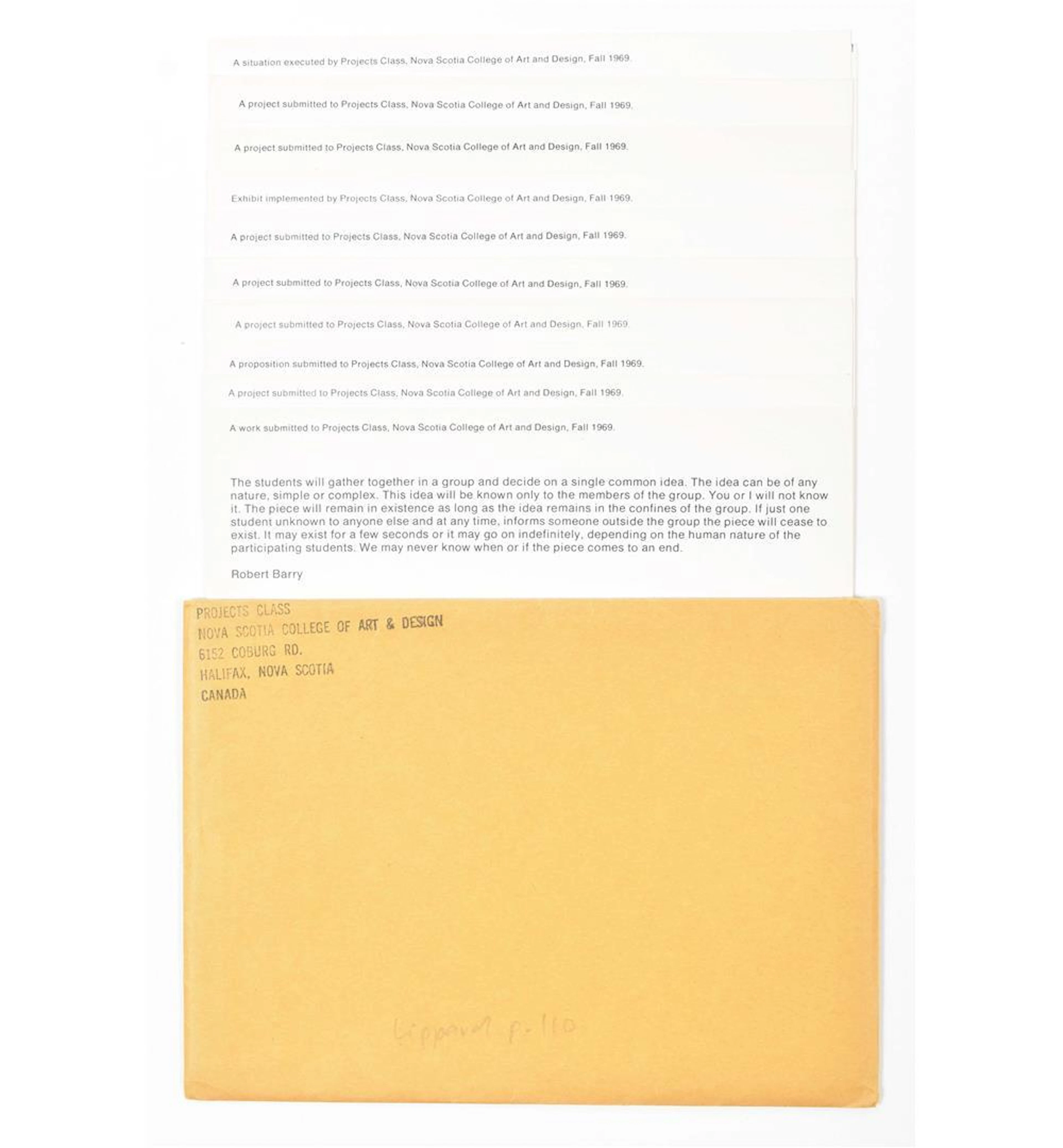 [GROUNDBREAKING GROUP SHOW CATALOGUES 1960/70S] DAVID ASKEVOLD, PROJECTS CLASS