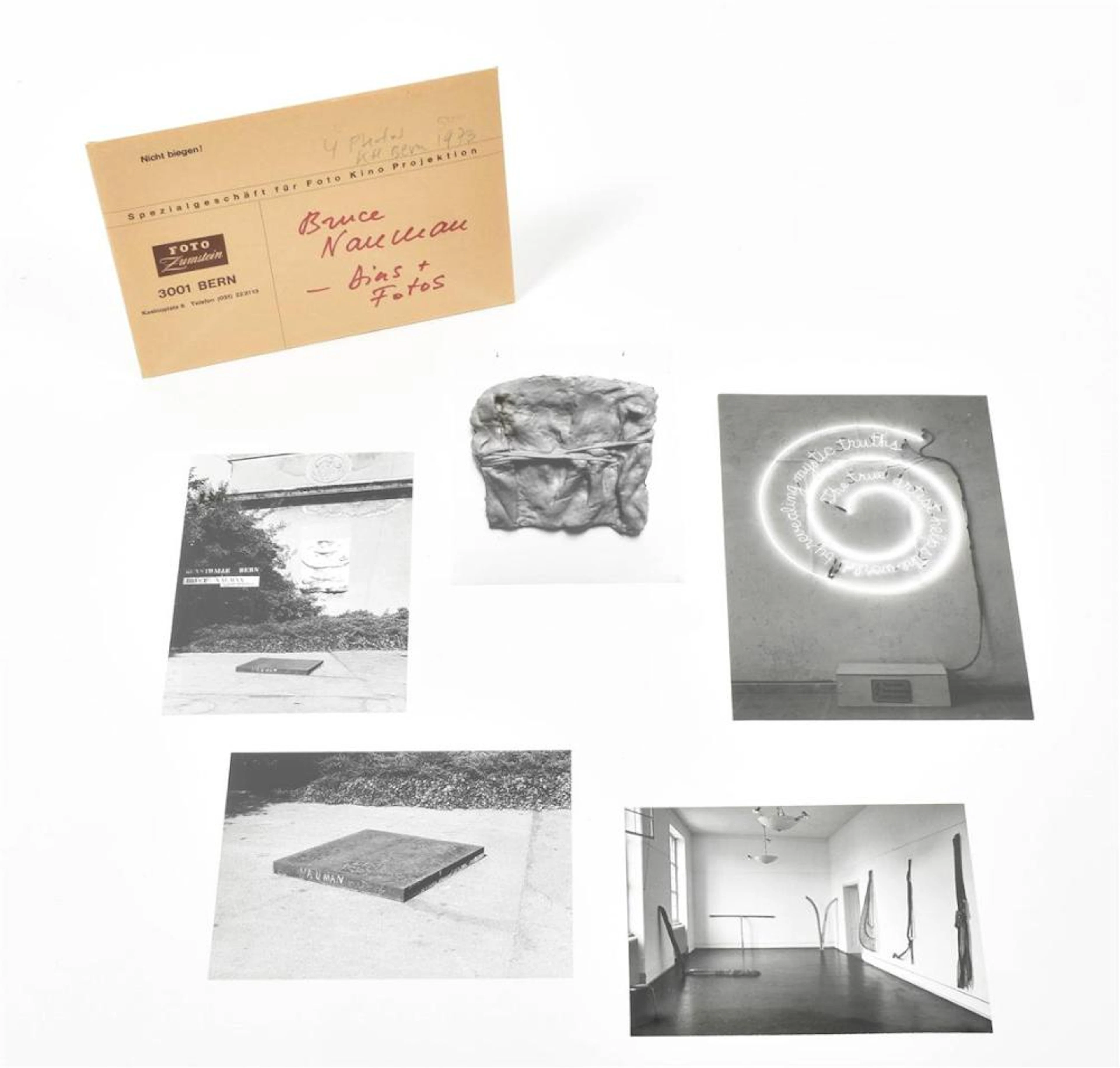 BRUCE NAUMAN, PHOTO DOCUMENTATION KUNSTHALLE BERN, 1973