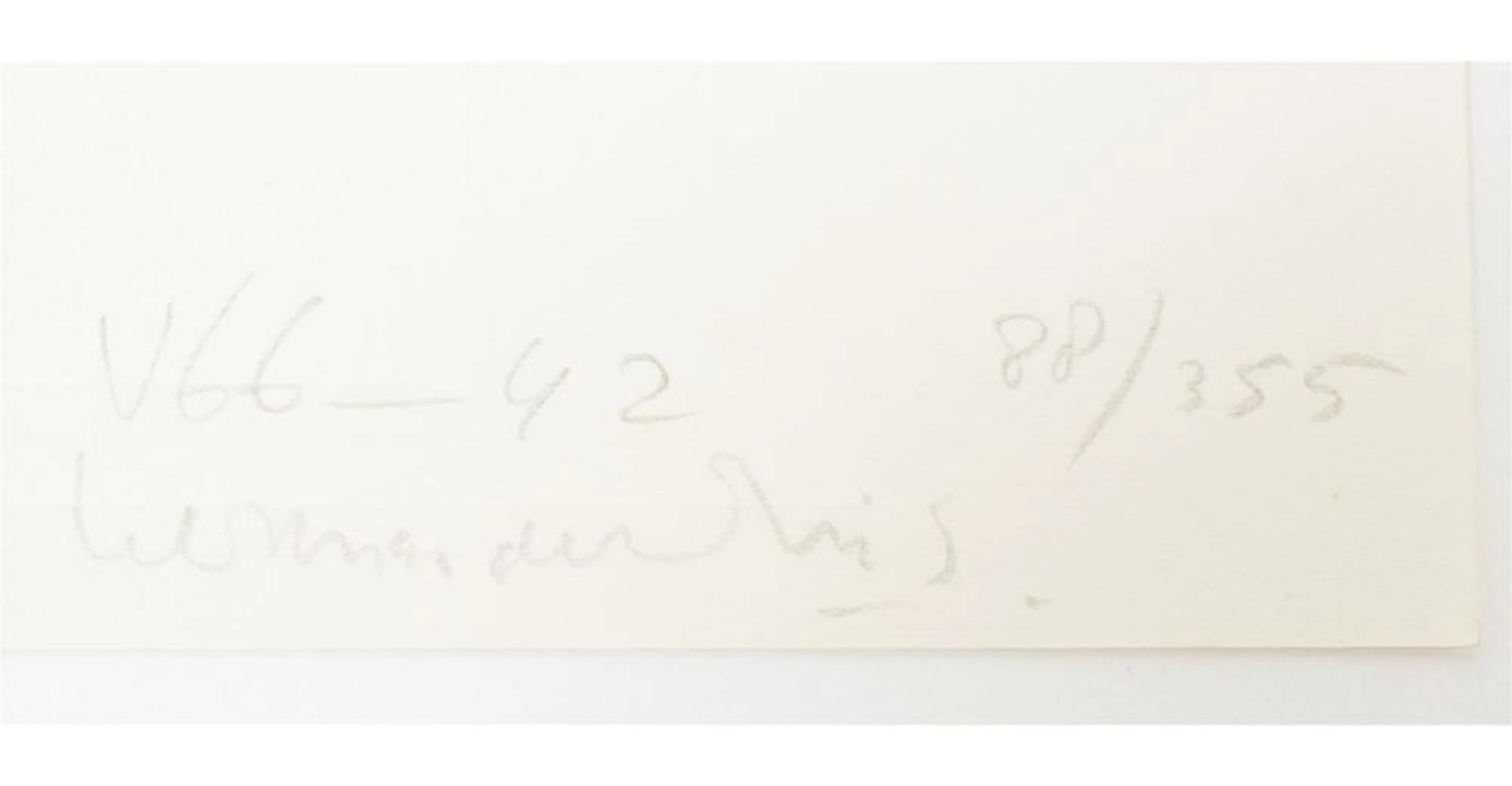 [1960S] HERMAN DE VRIES, PRINT V66-42, 1966