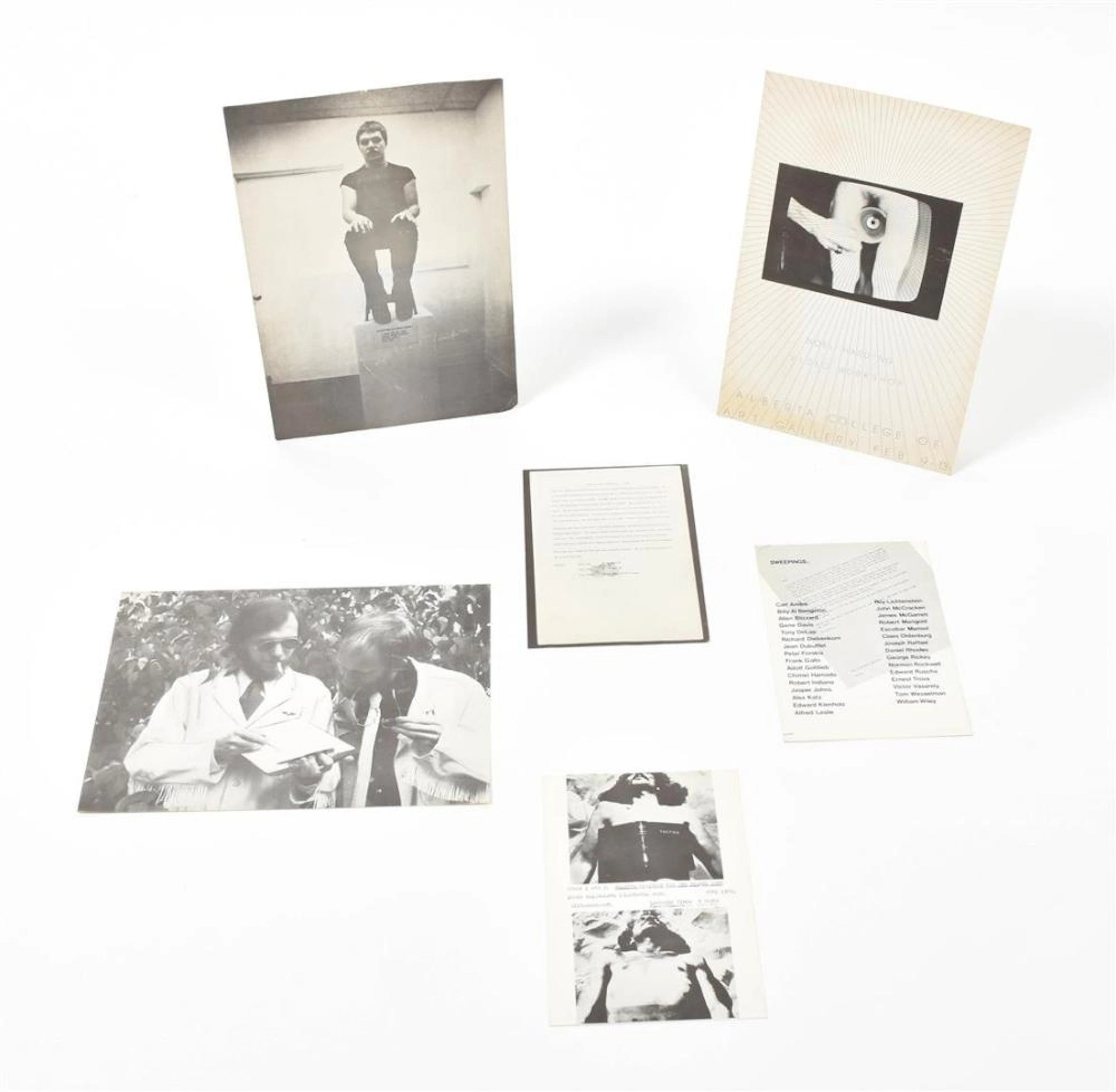 ALBERTA COLLEGE OF ART GALLERY CALGARY, SIX ANNOUNCEMENT CARDS