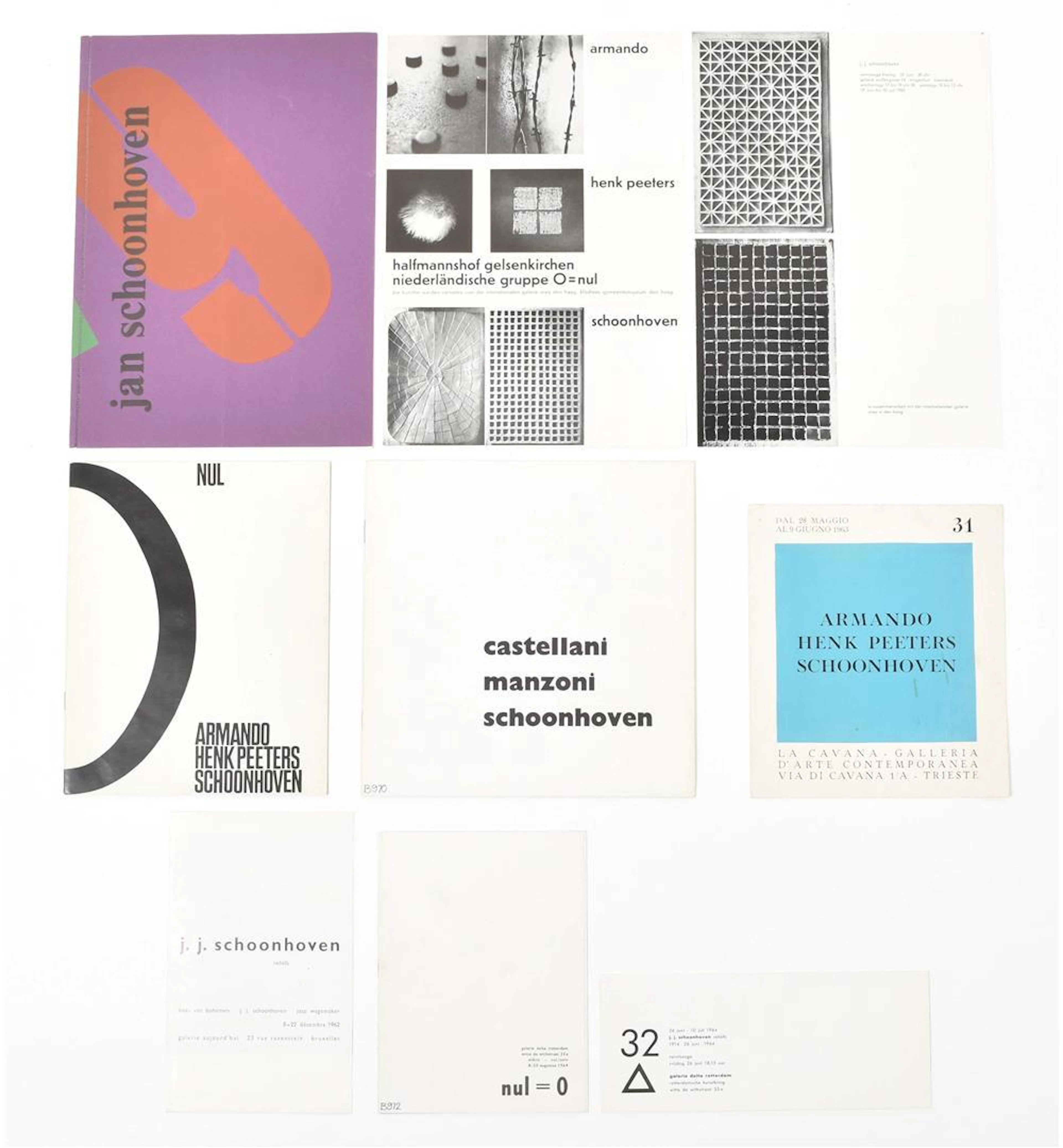 [1960S] ZERO, COLLECTION OF CATALOGUES AND DOCUMENTS