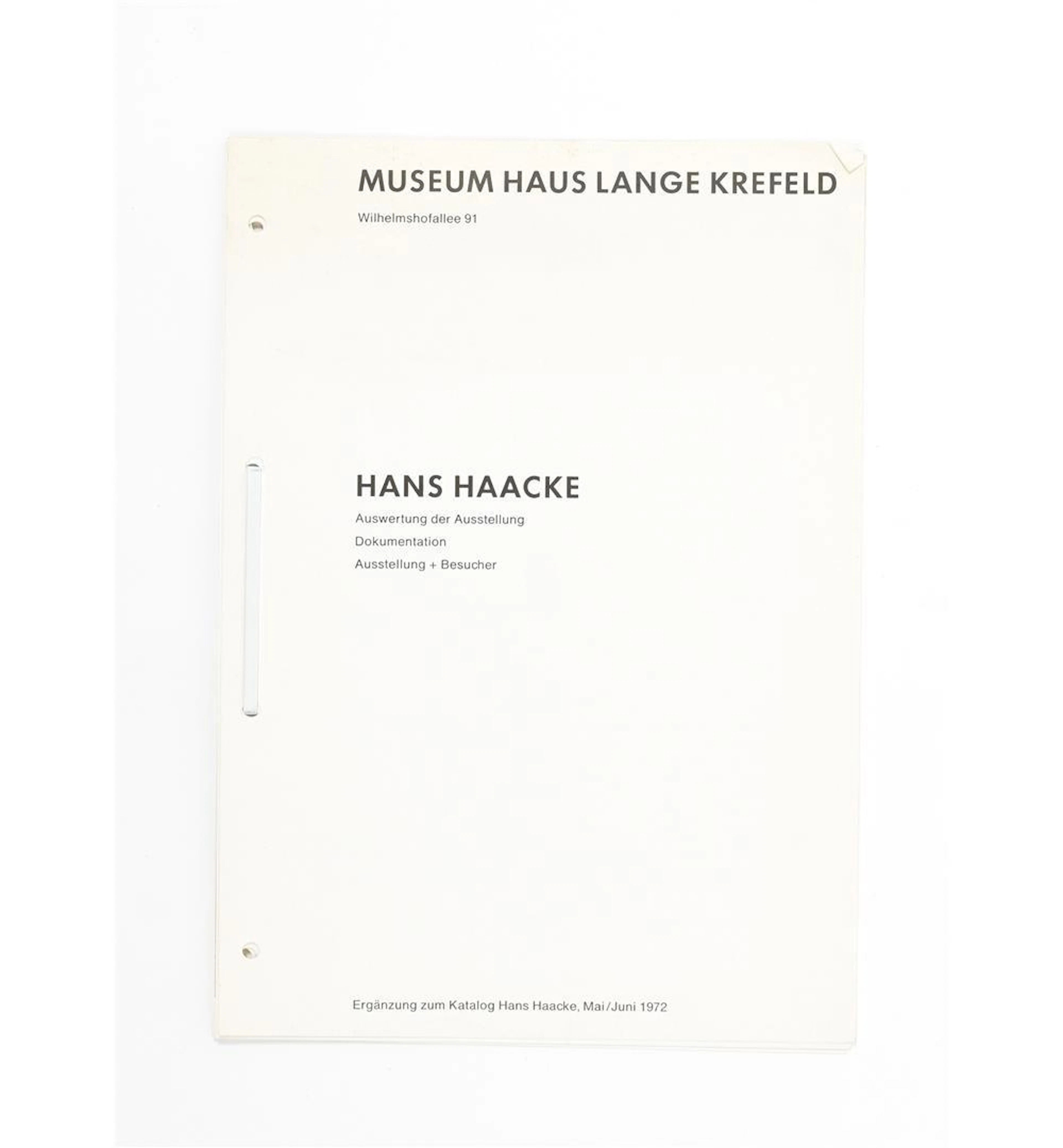 HANS HAACKE, EPHEMERA 1970S