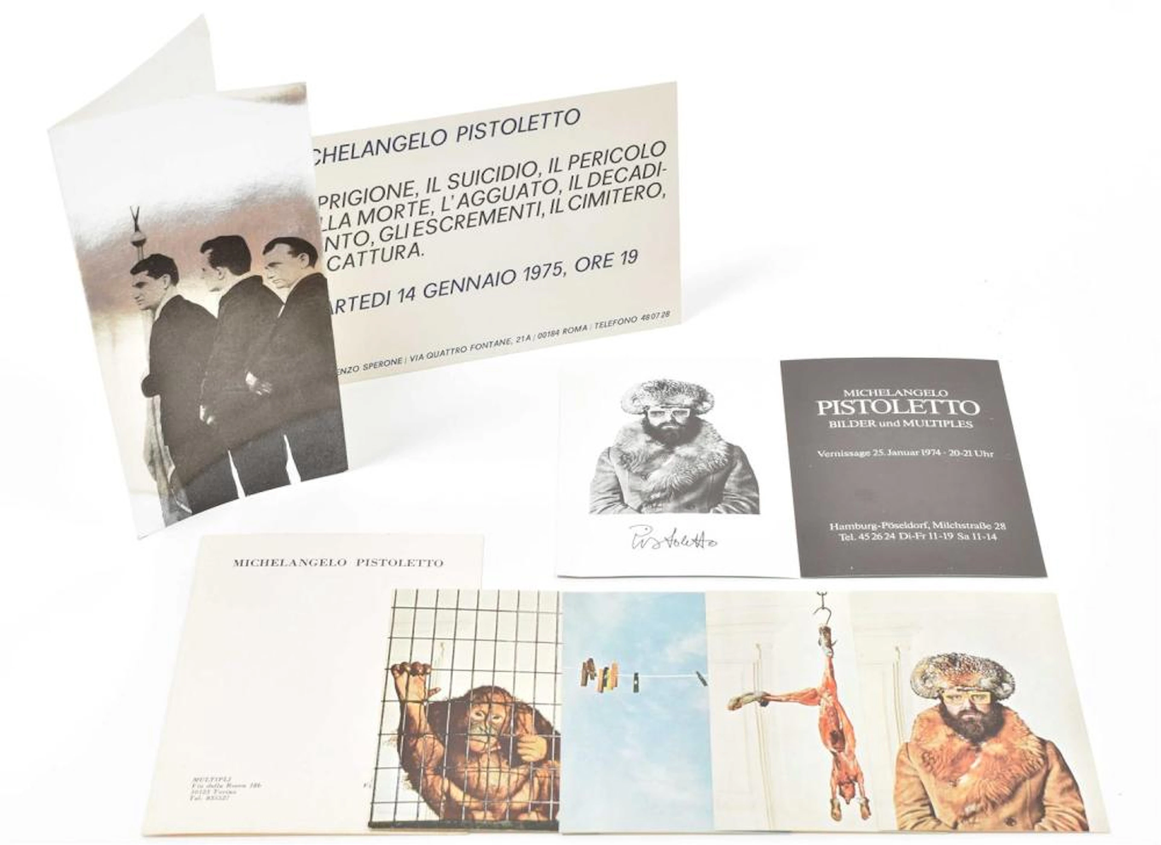 MICHELANGELO PISTOLETTO, INVITATION CARDS 1969-1975