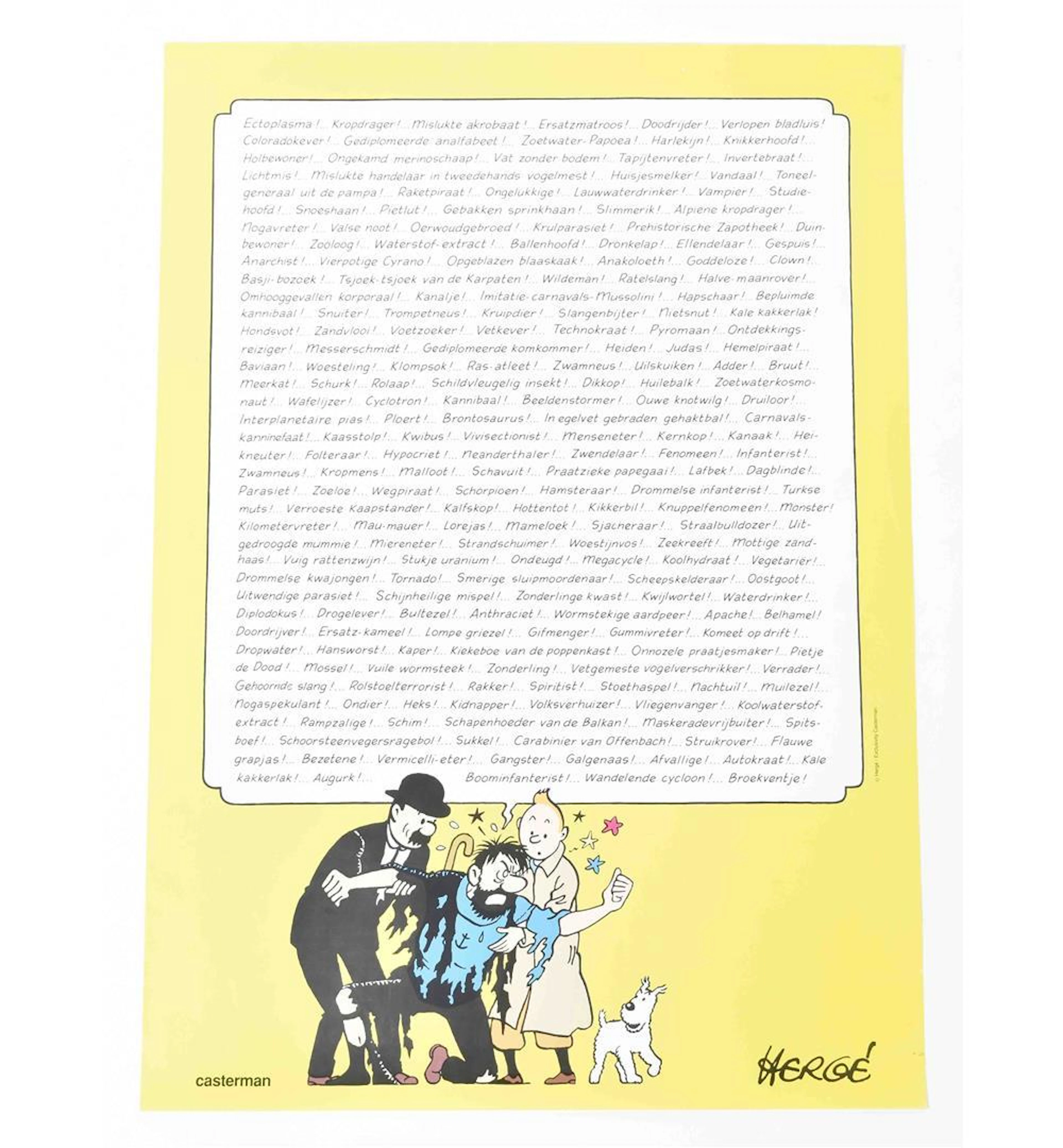 [COMICS] HERGÉ. TINTIN. AFFICHE LES 220 JURONS