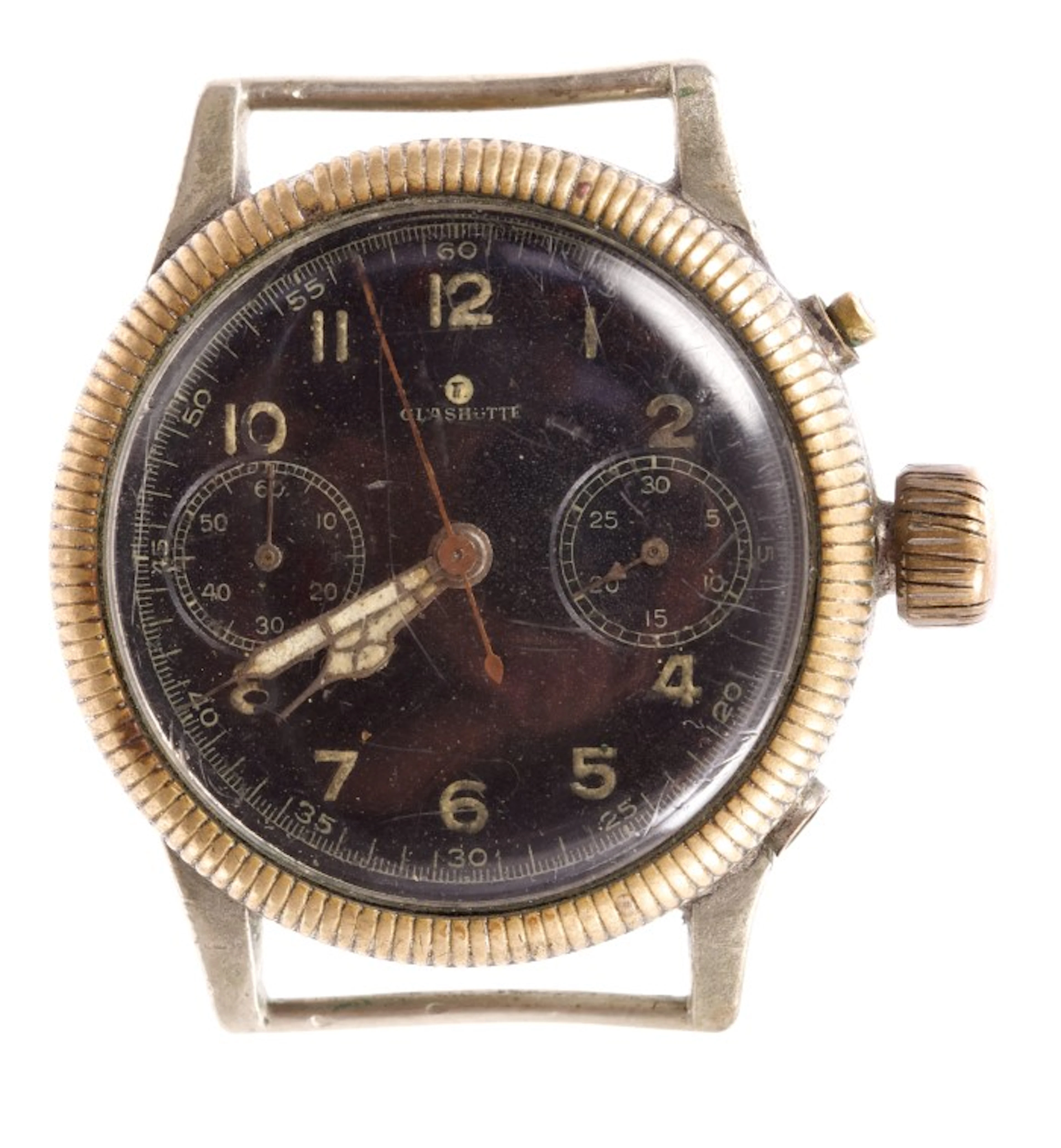 Rare 1940s German World War II Luftwaffe pilots' chronograph wristwatch