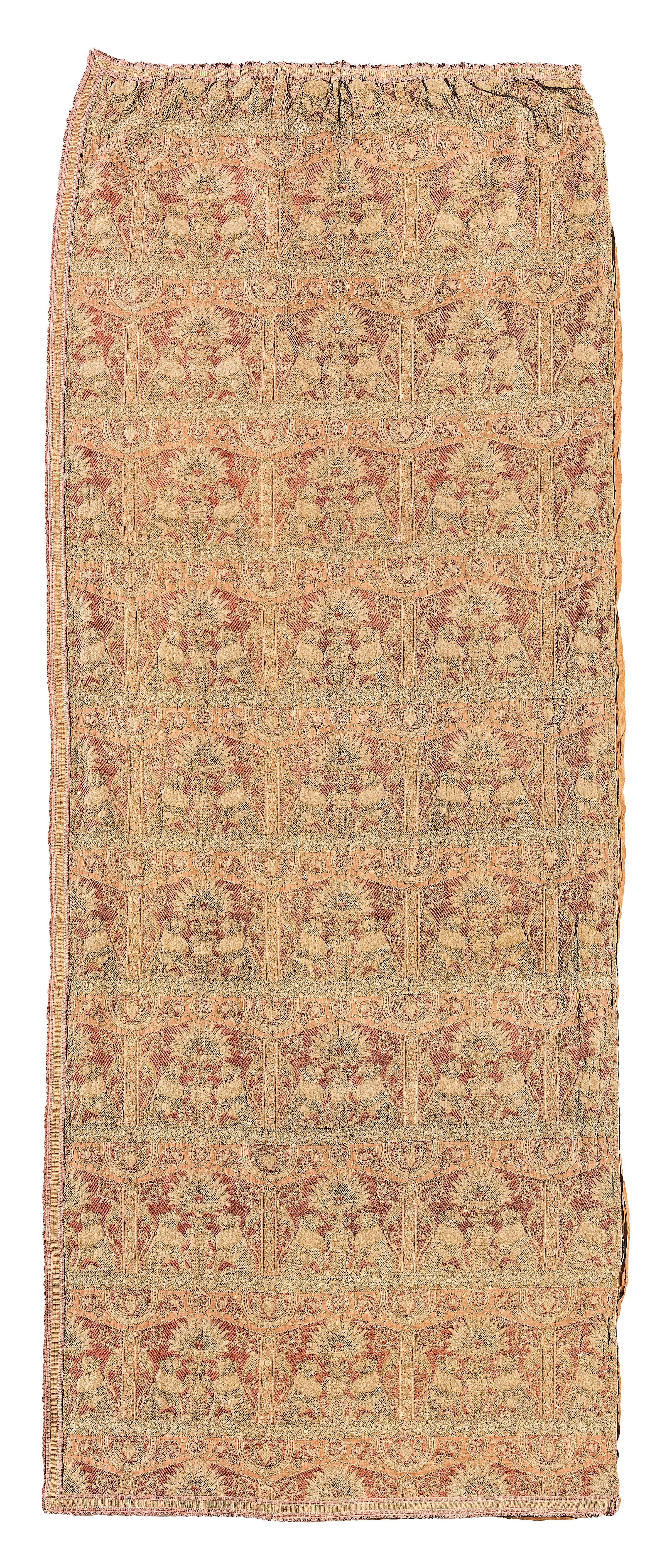 Embroidered half-silk cloth