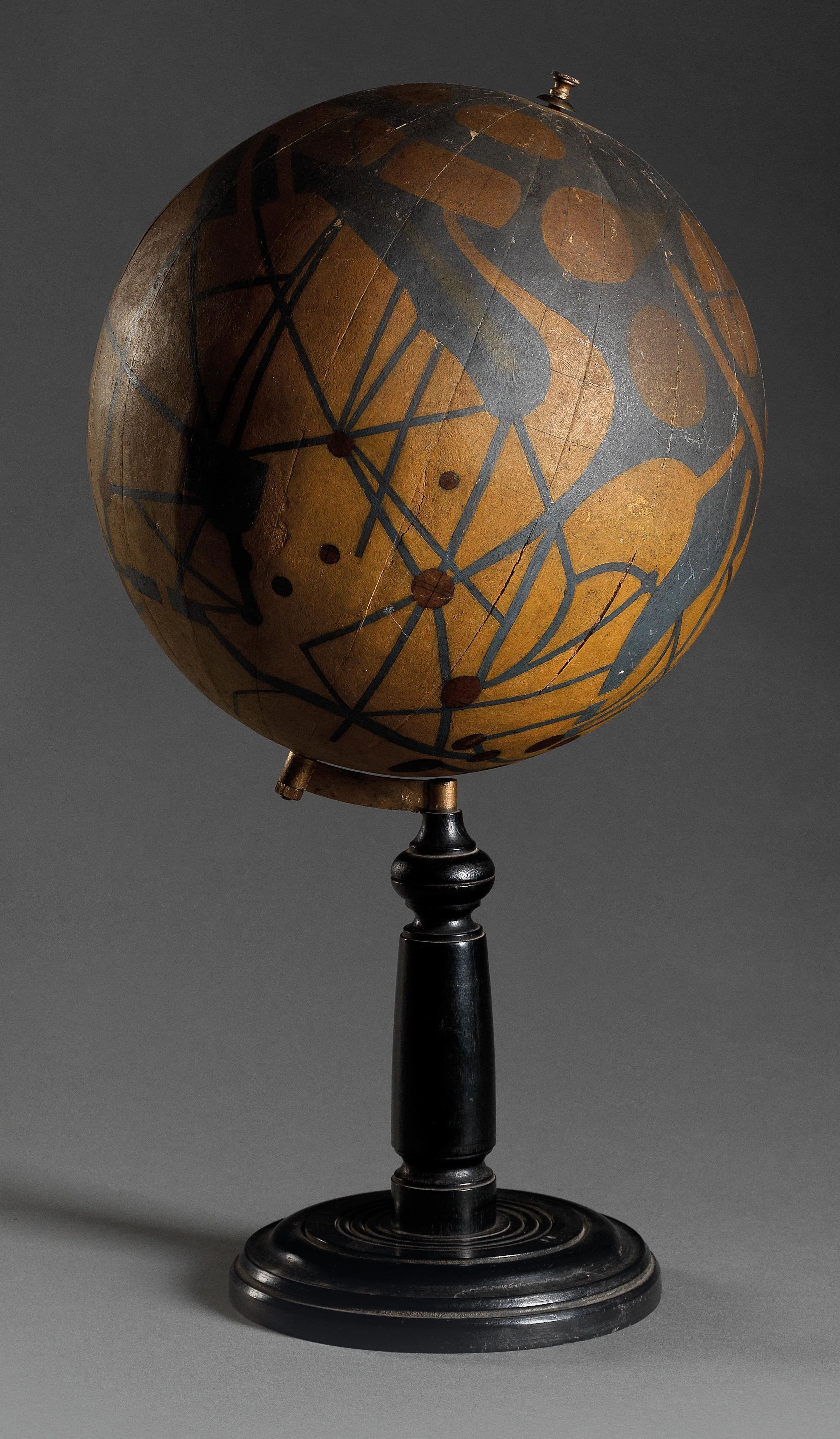 A rare manuscript Mars Globe after Giovanni Schiaparelli (1835-1910)