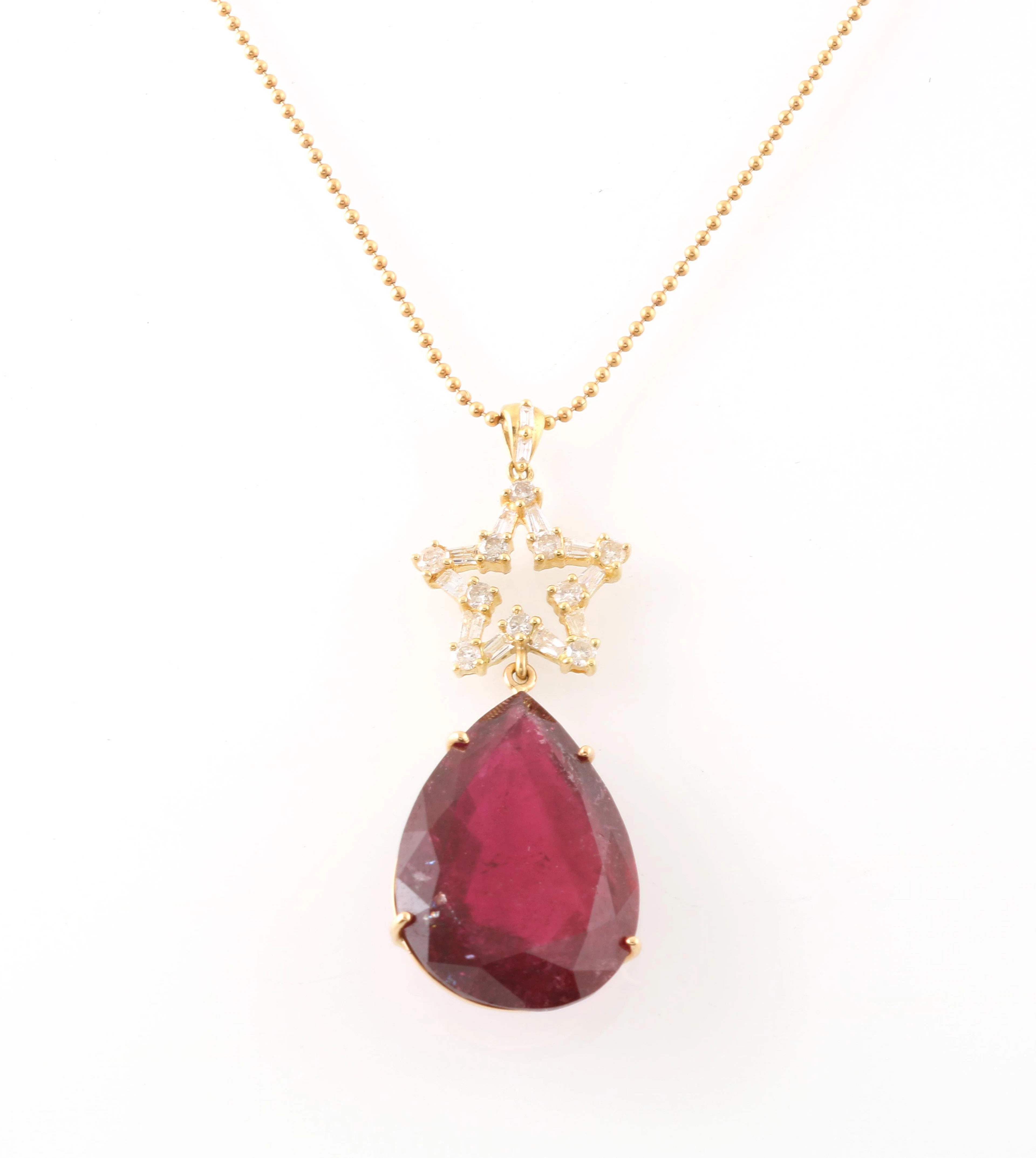 Rubellitanhänger ca. 26,65 ct