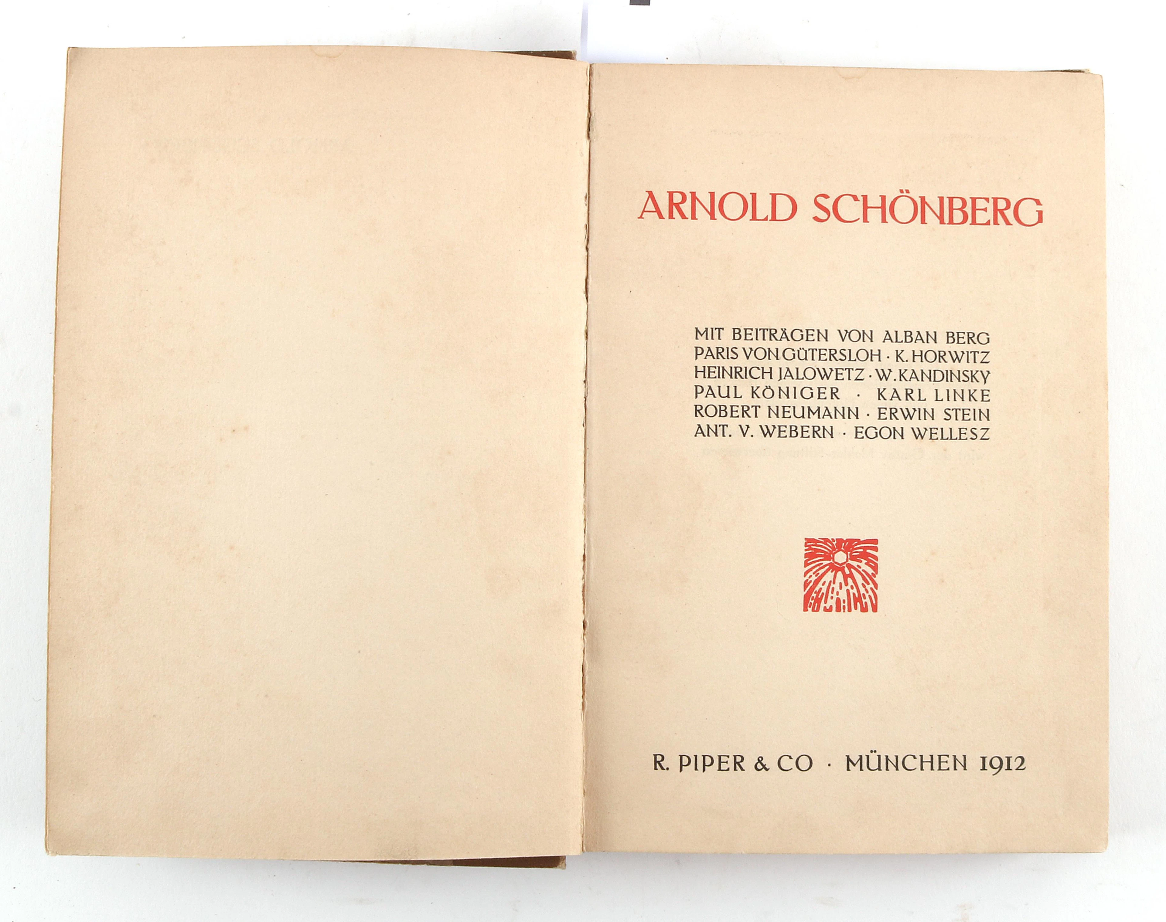 Schönberg. - Arnold Schönberg.