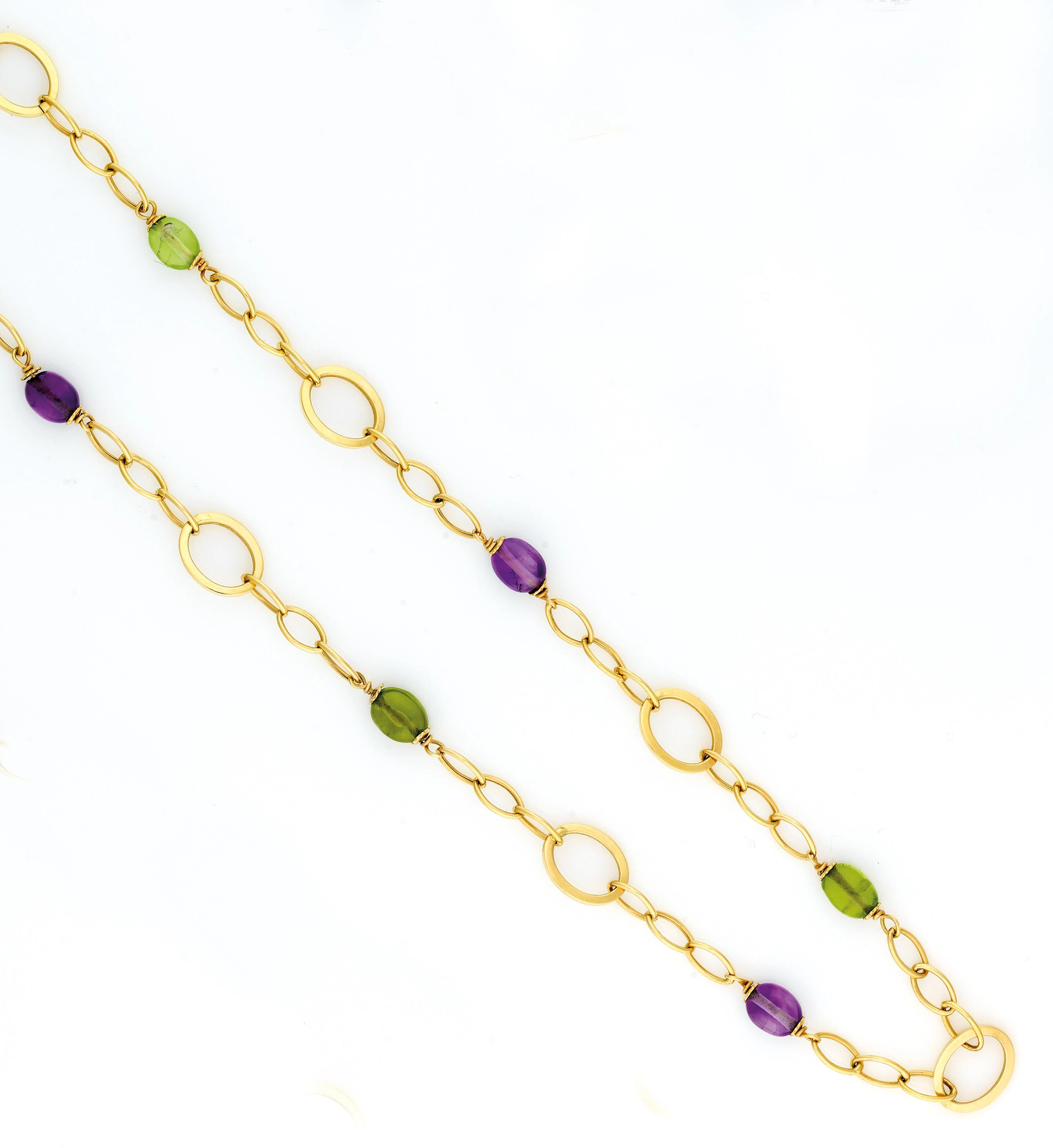 Amethyst Peridot Halskette