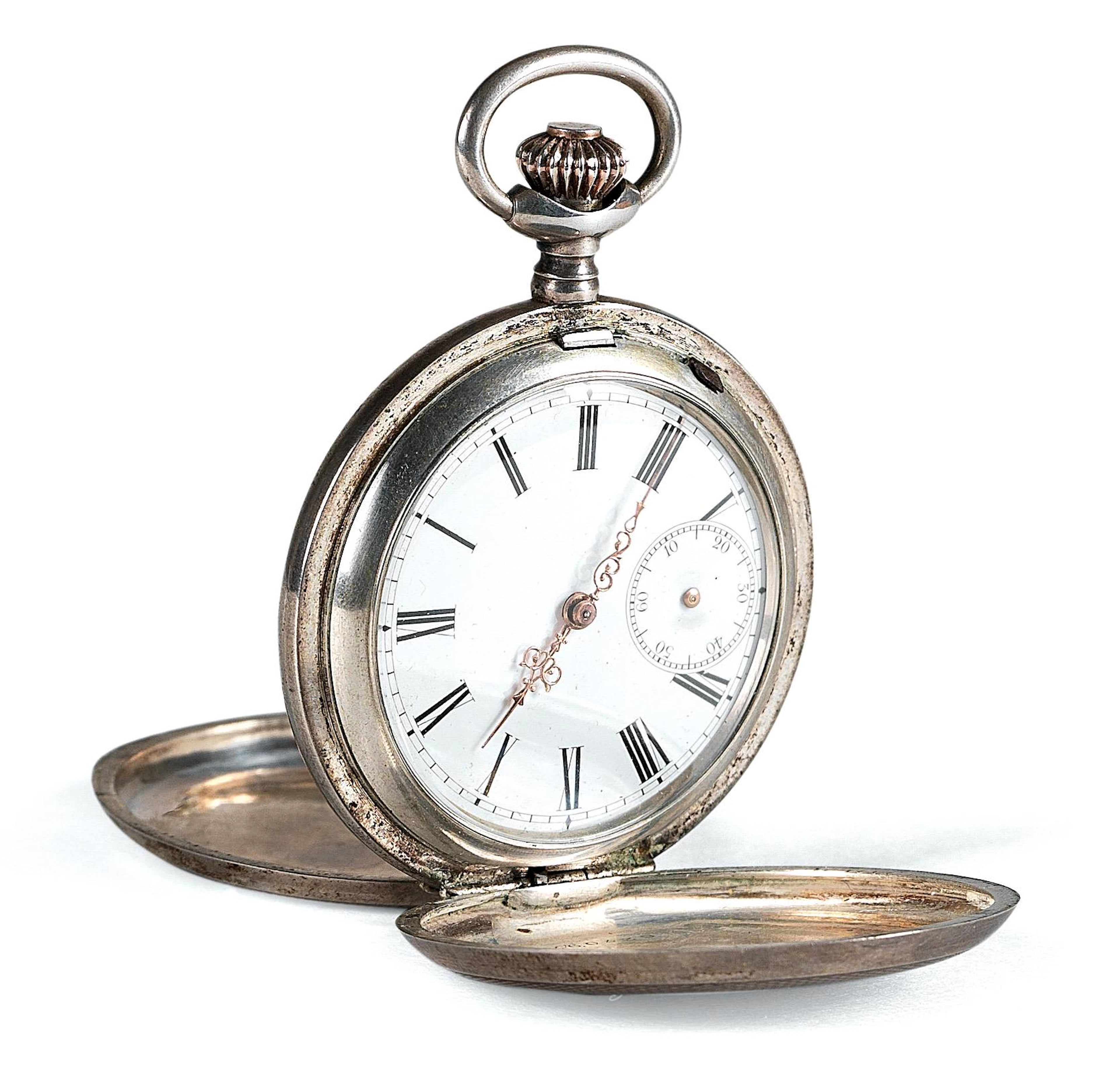 Silberfarbene Taschenuhr der Fa. Philadelphia