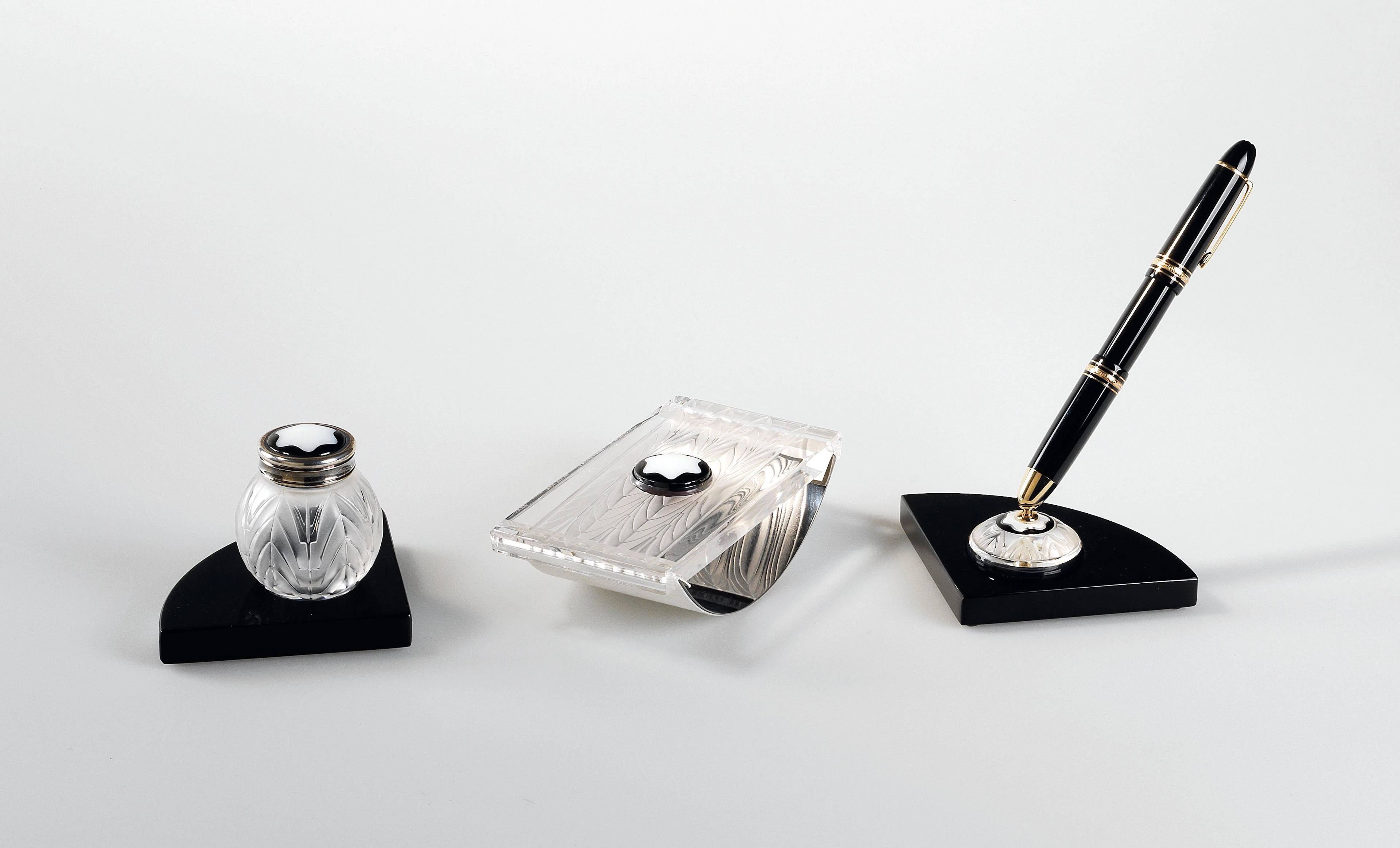 A Montblanc Création Lalique writing garniture, 1991