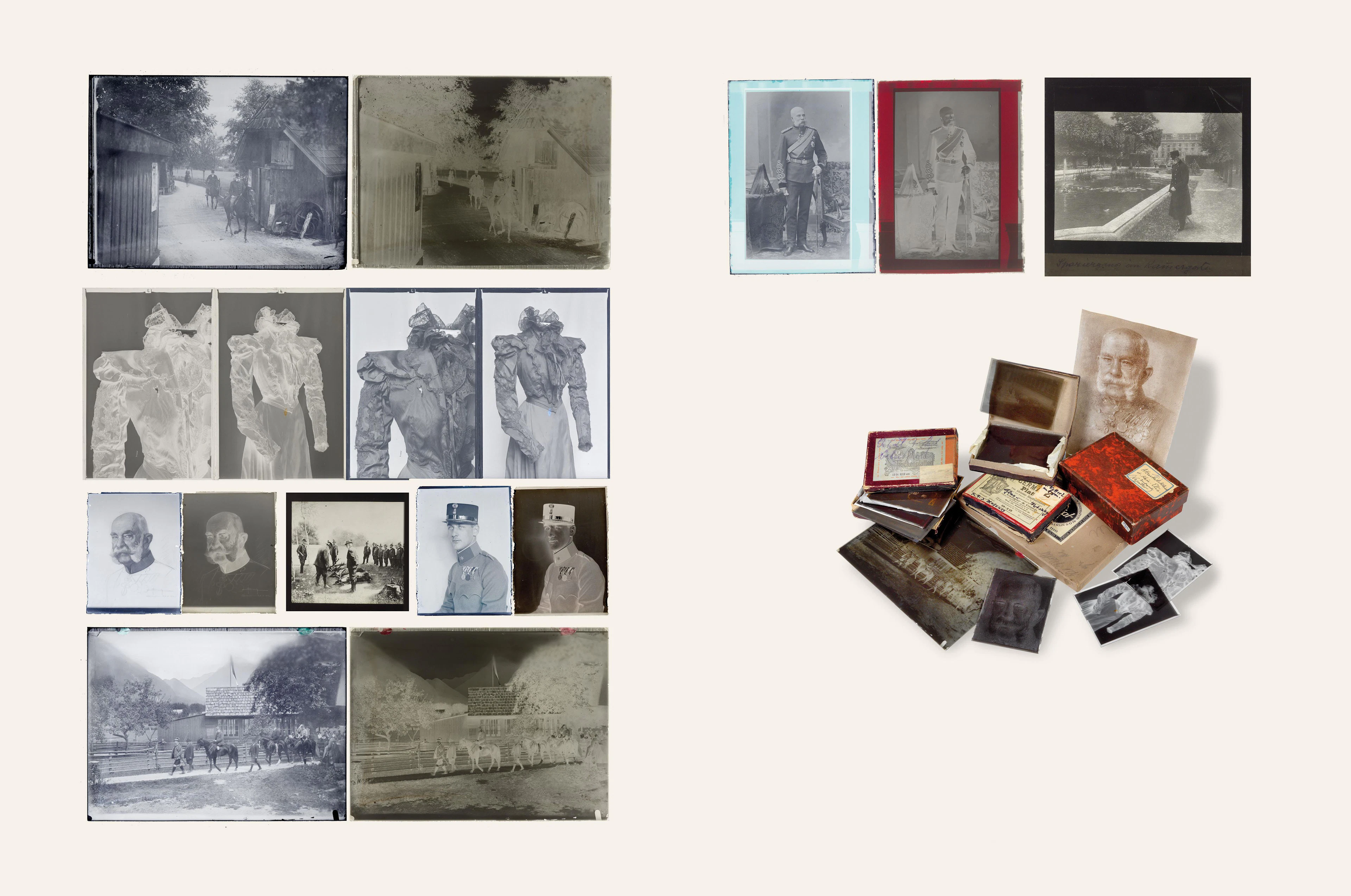 Austrian Imperial House – a photographic collection with 28 glass plates
