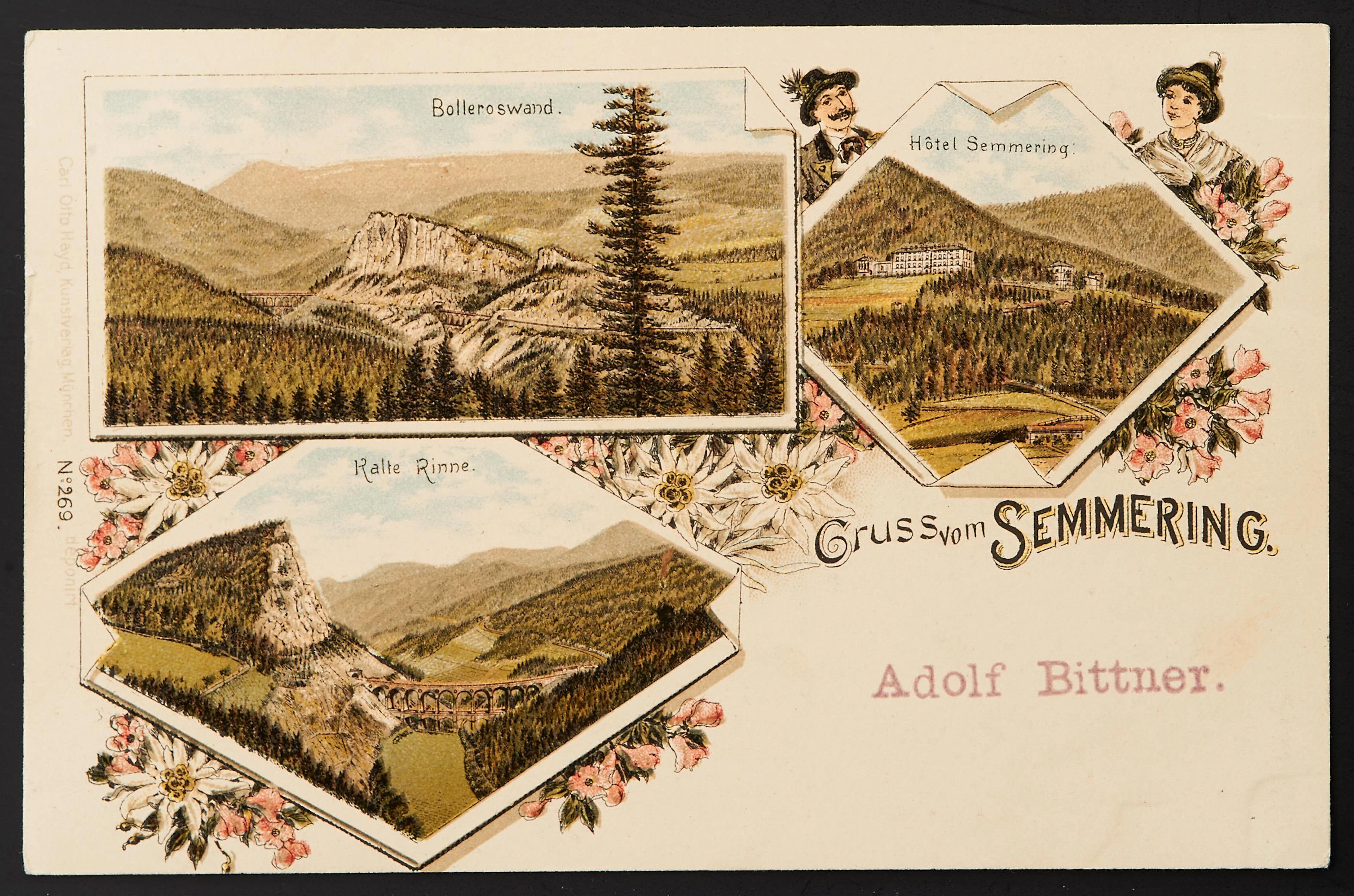 Poststück - Partie alte Ansichtskarten Semmeringbahn