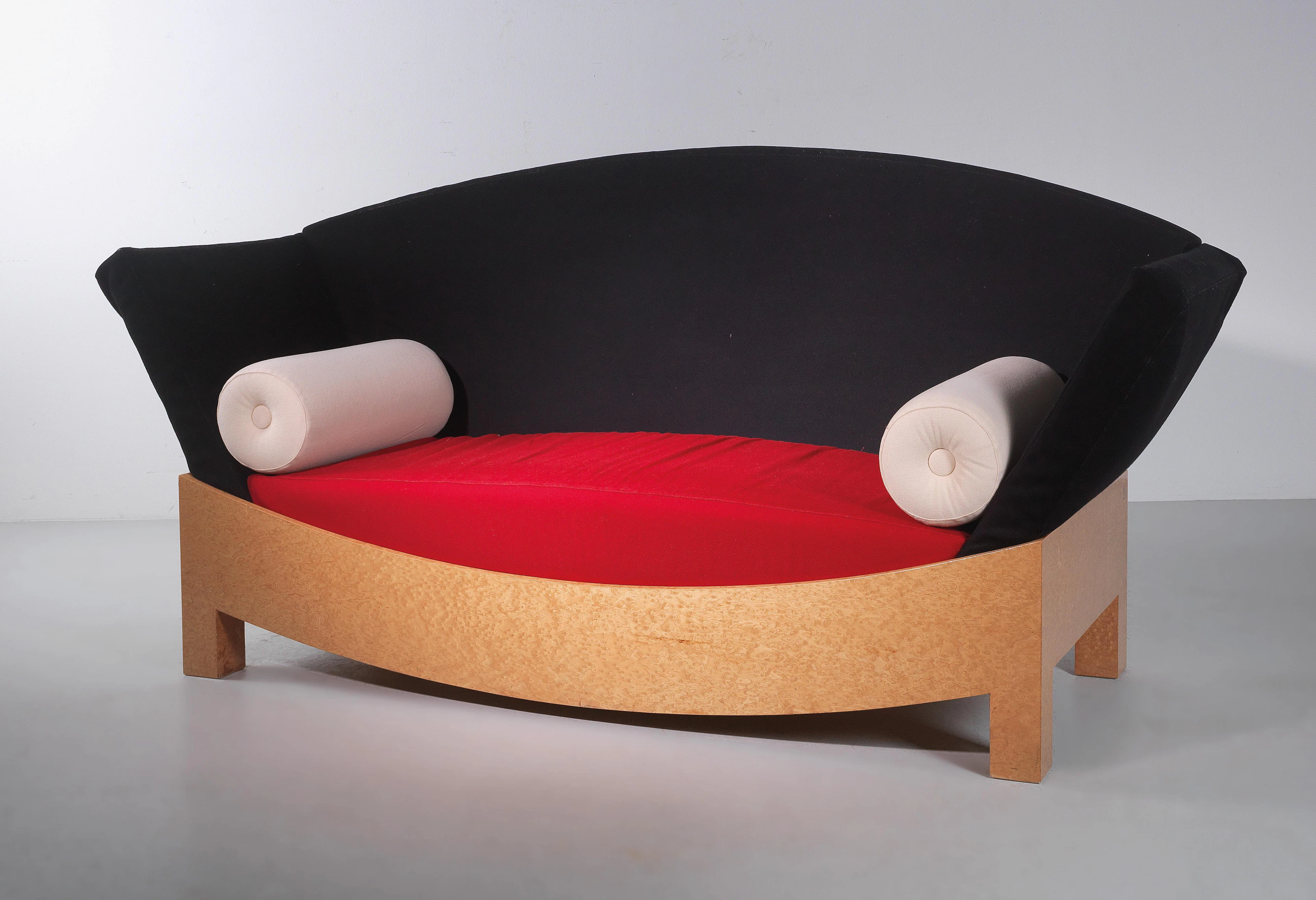 A rare ‘Mitzi’ sofa, designed by Hans Hollein in 1981
