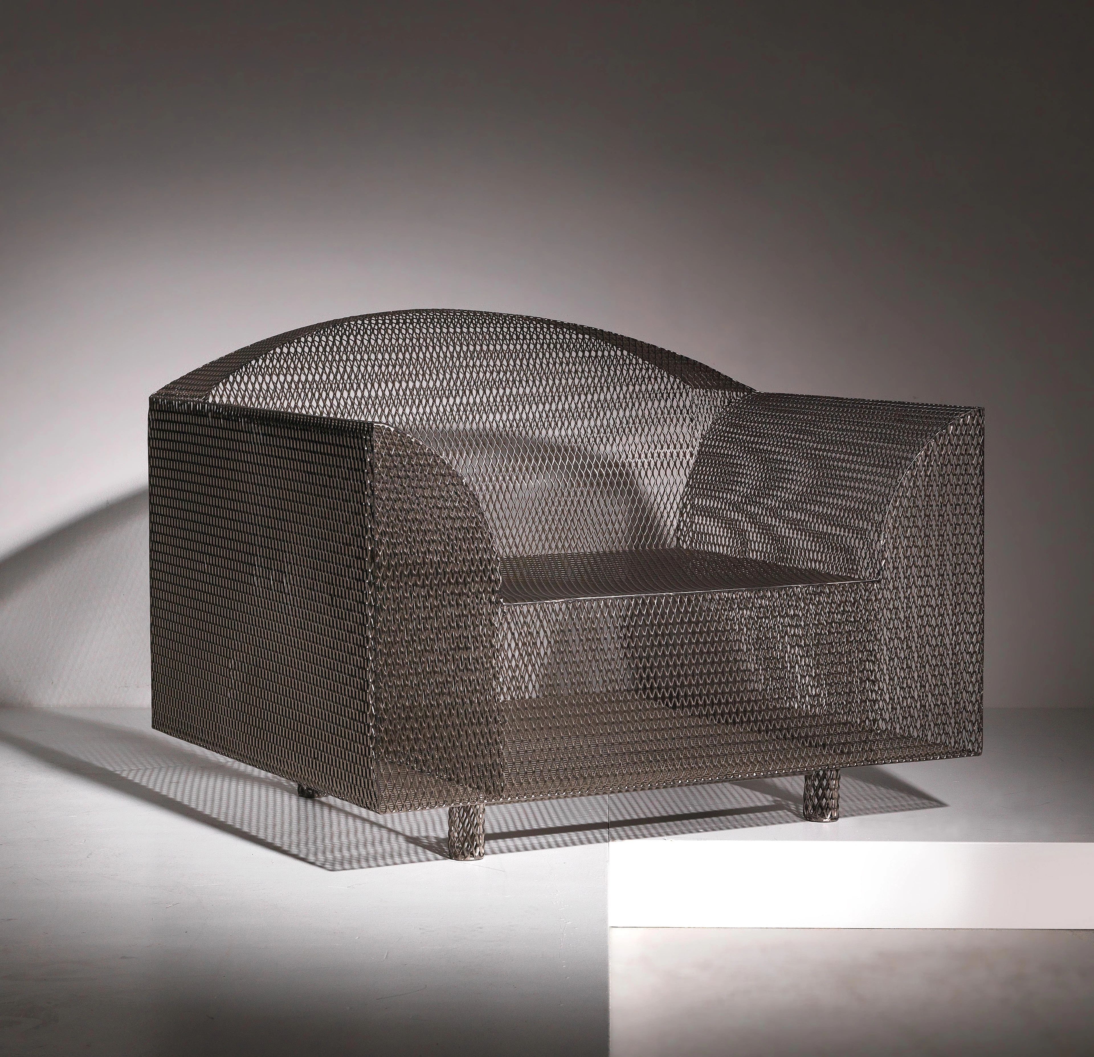 A ‘How High the Moon’ lounge chair, designed by Shiro Kuramata in 1986