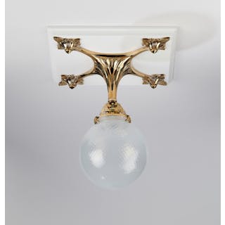 A gilt bronze ceiling lamp in the style of Louis Majorelle, c. 1900/1905