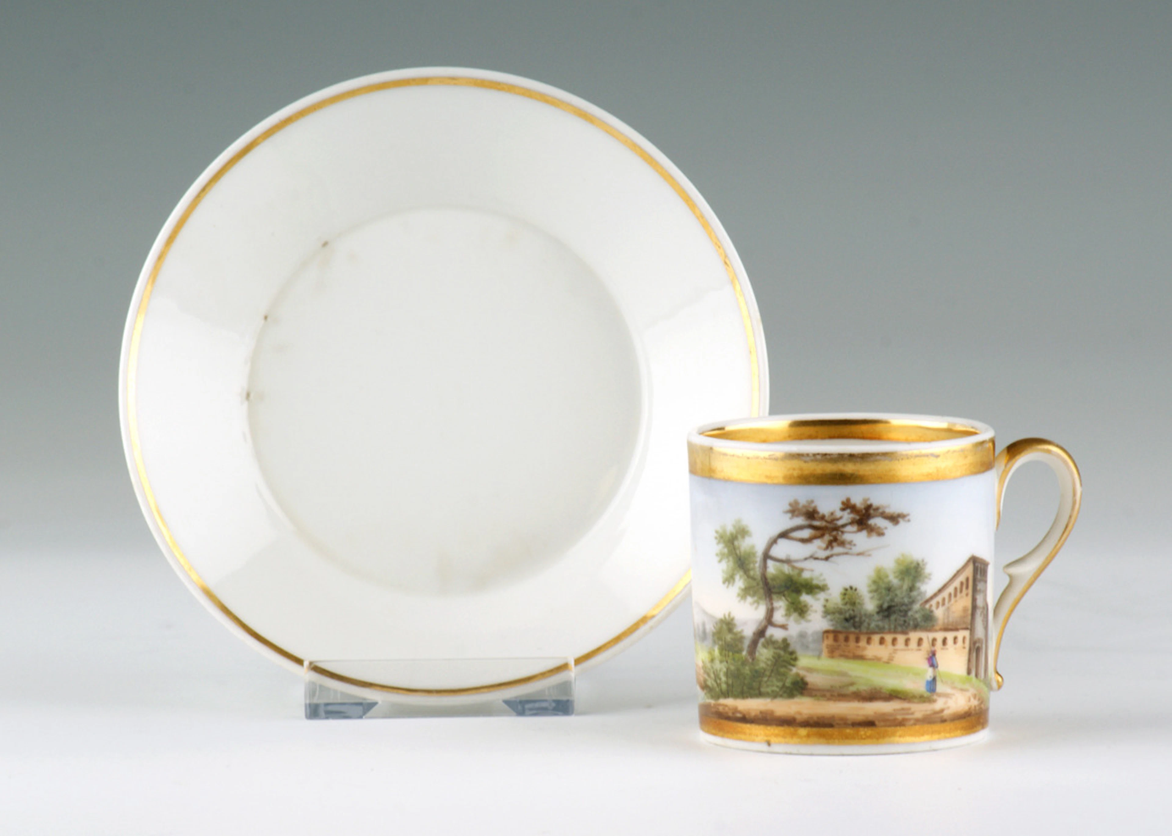 PORZELLANMALEREI. "EMPIRE / BIEDERMEIER, PORZELLANTASSE".