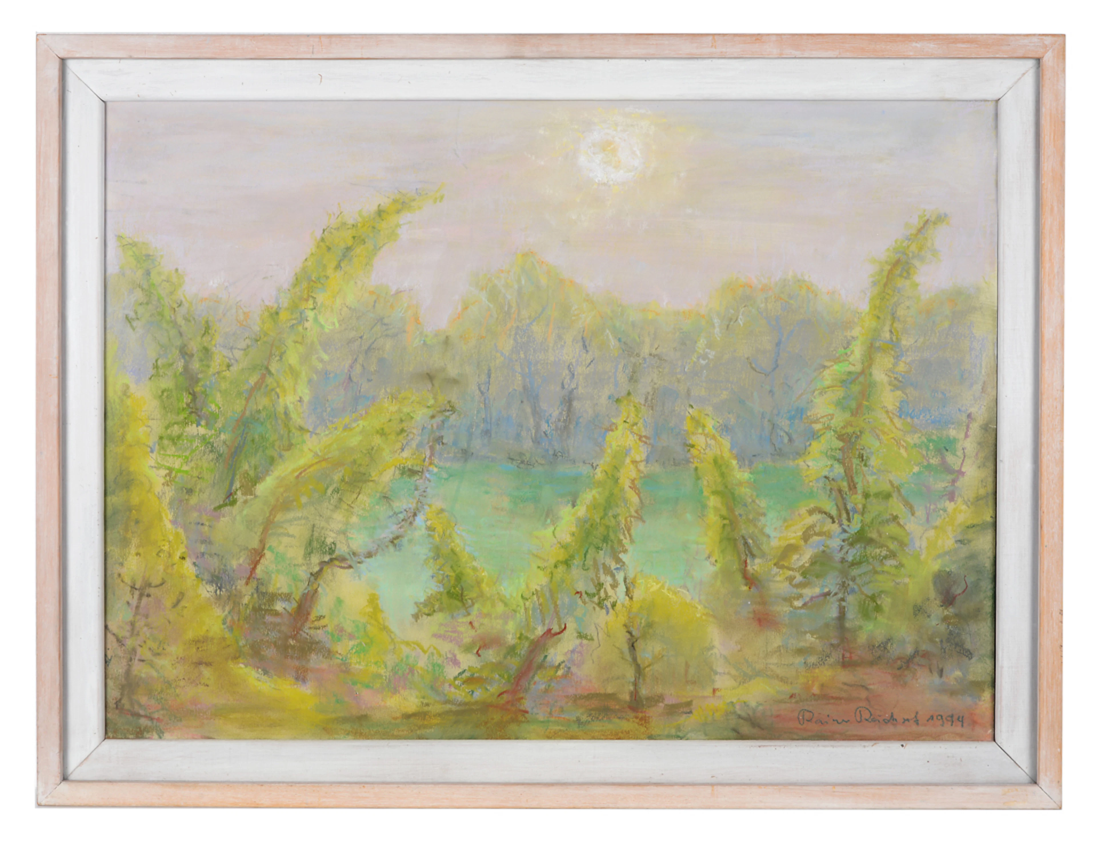 RAINER REICHERT. Von Bäumen umsäumter See. Pastellgemälde. Nachlass eines Künstlerehepaares.