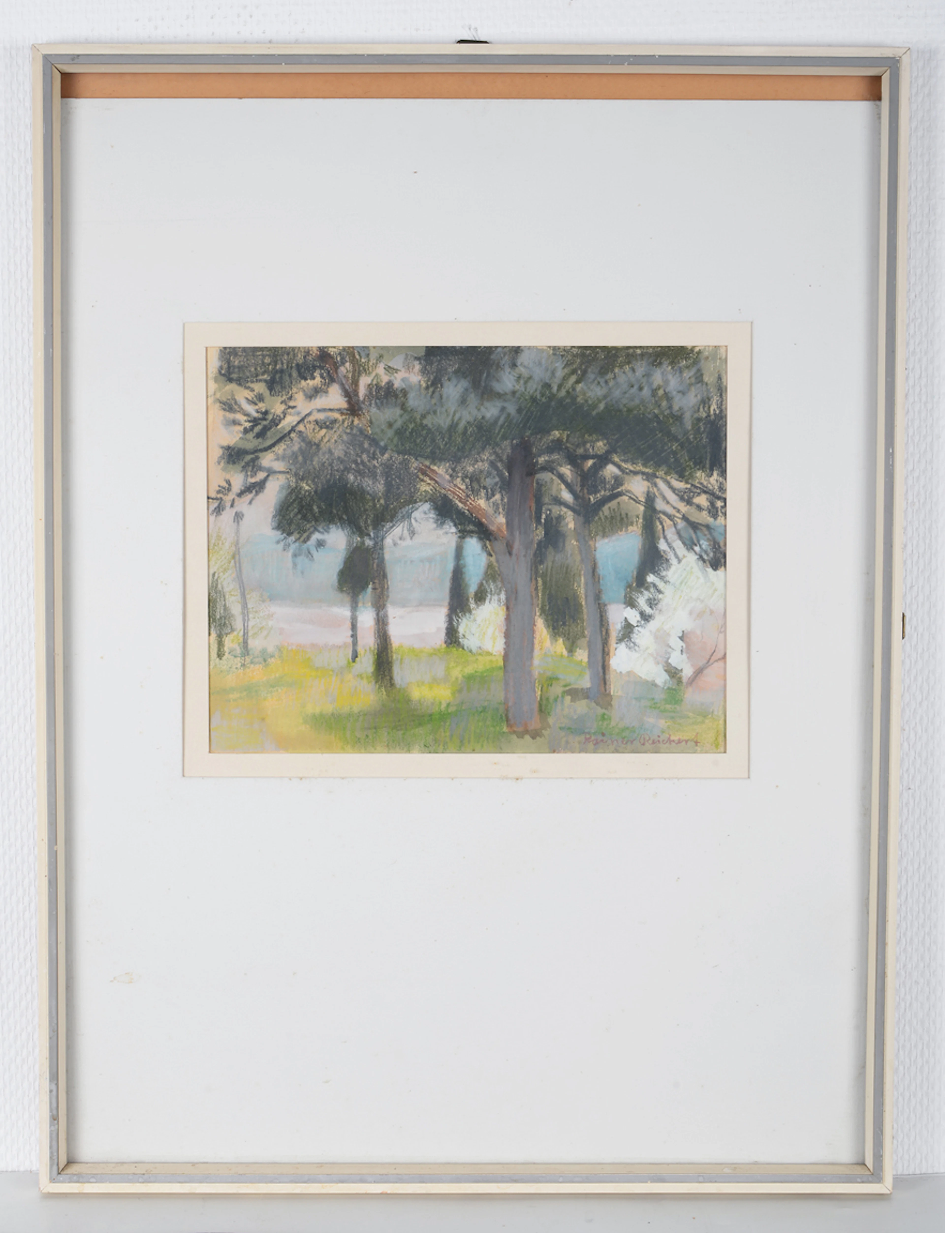 RAINER REICHERT. Bäume an der Küste. Pastellgemälde. Nachlass eine Künstlerehepaares.