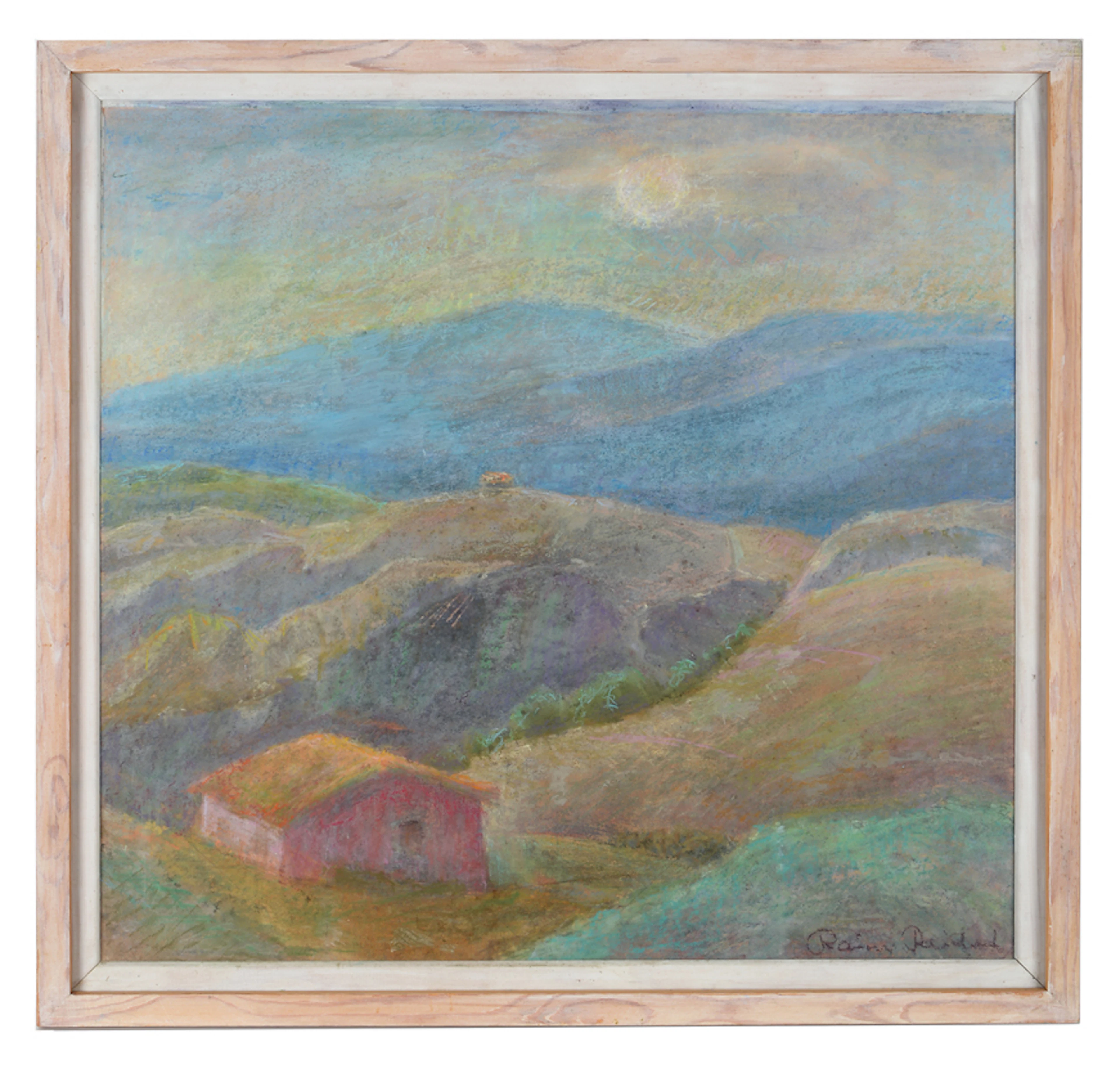 RAINER REICHERT. Italienische, hügelige Landschaft. Pastellgemälde. Nachlass eines Künstlerehepaares.