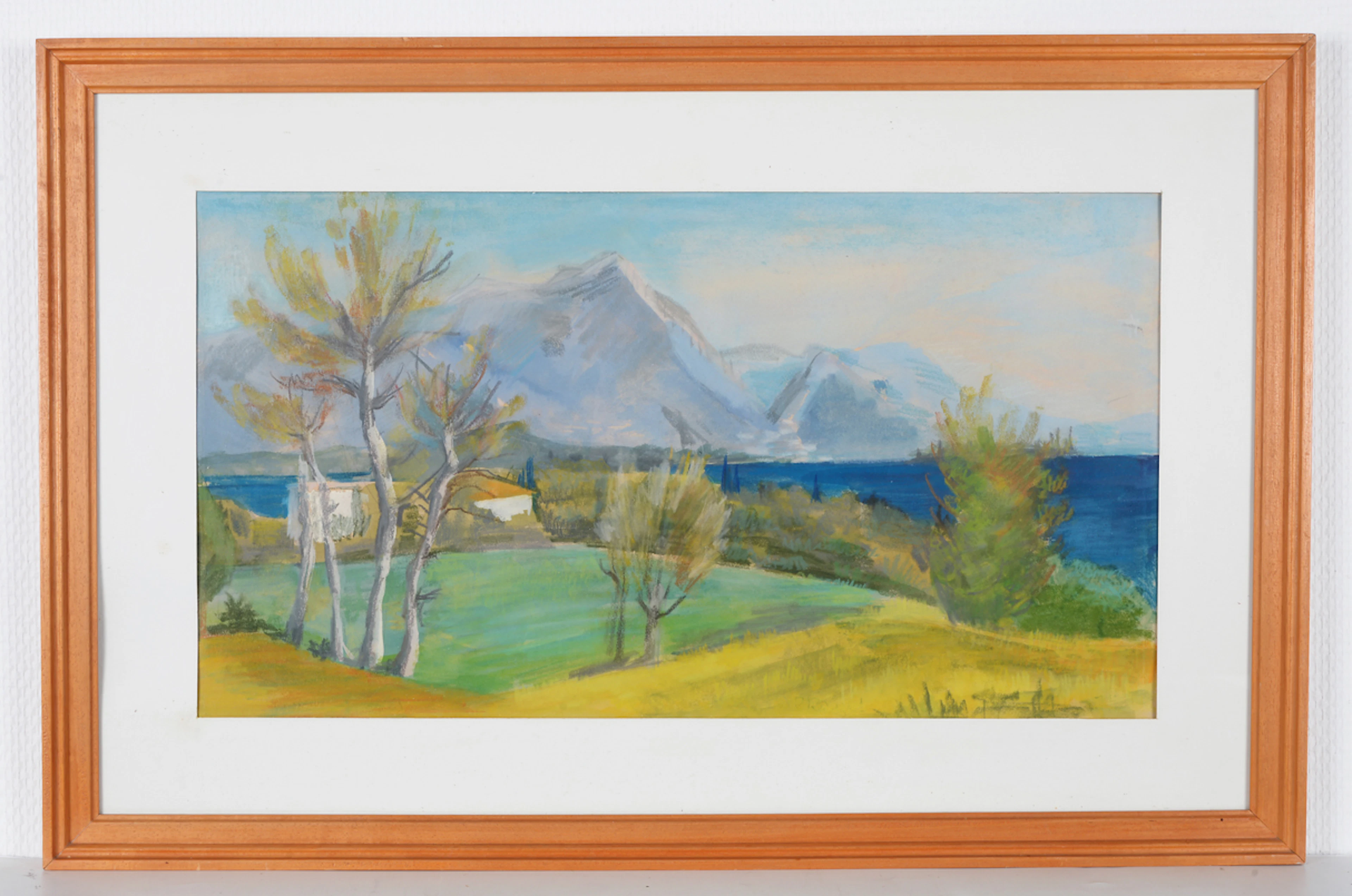 RAINER REICHERT. Landschaft am Gardasee. Pastellgemälde. Nachlass eines Künstlerehepaares.