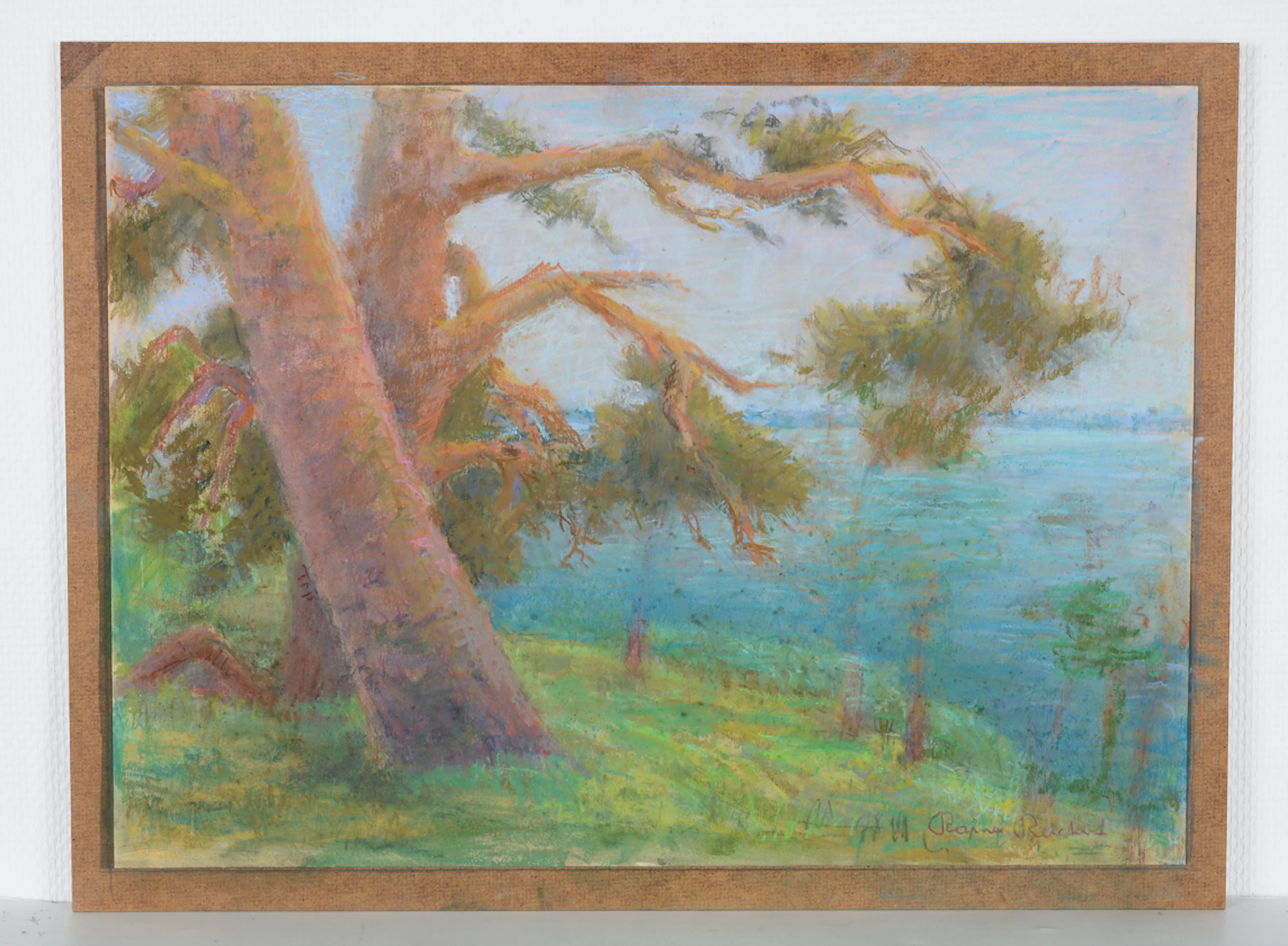 RAINER REICHERT. Knorrige Bäume am Meer. Pastellgemälde. Nachlass eines Künstlerehepaares.