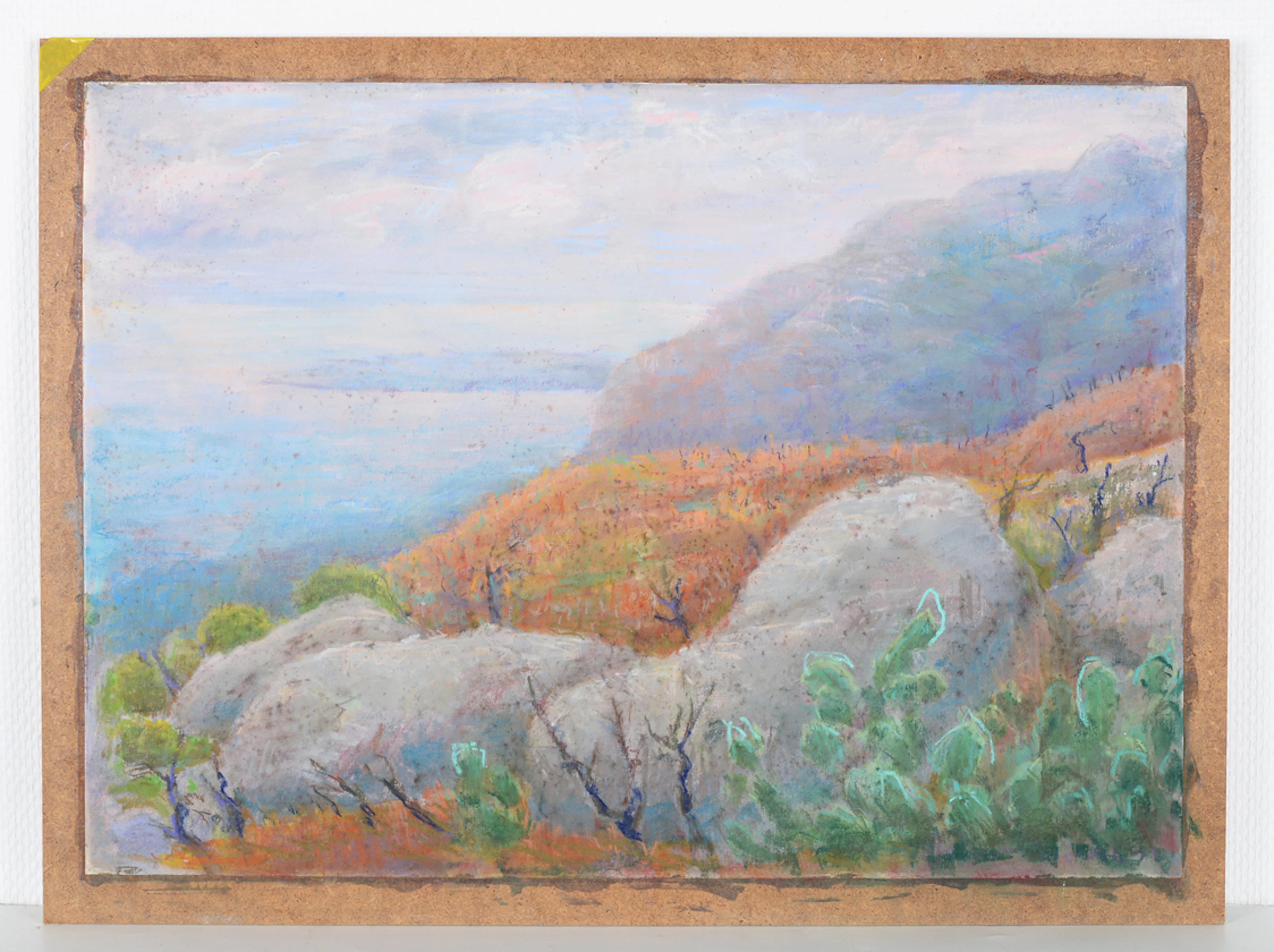 RAINER REICHERT. Steiler Küstenabschnitt. Pastellgemälde. Nachlass eines Künstlerehepaares.