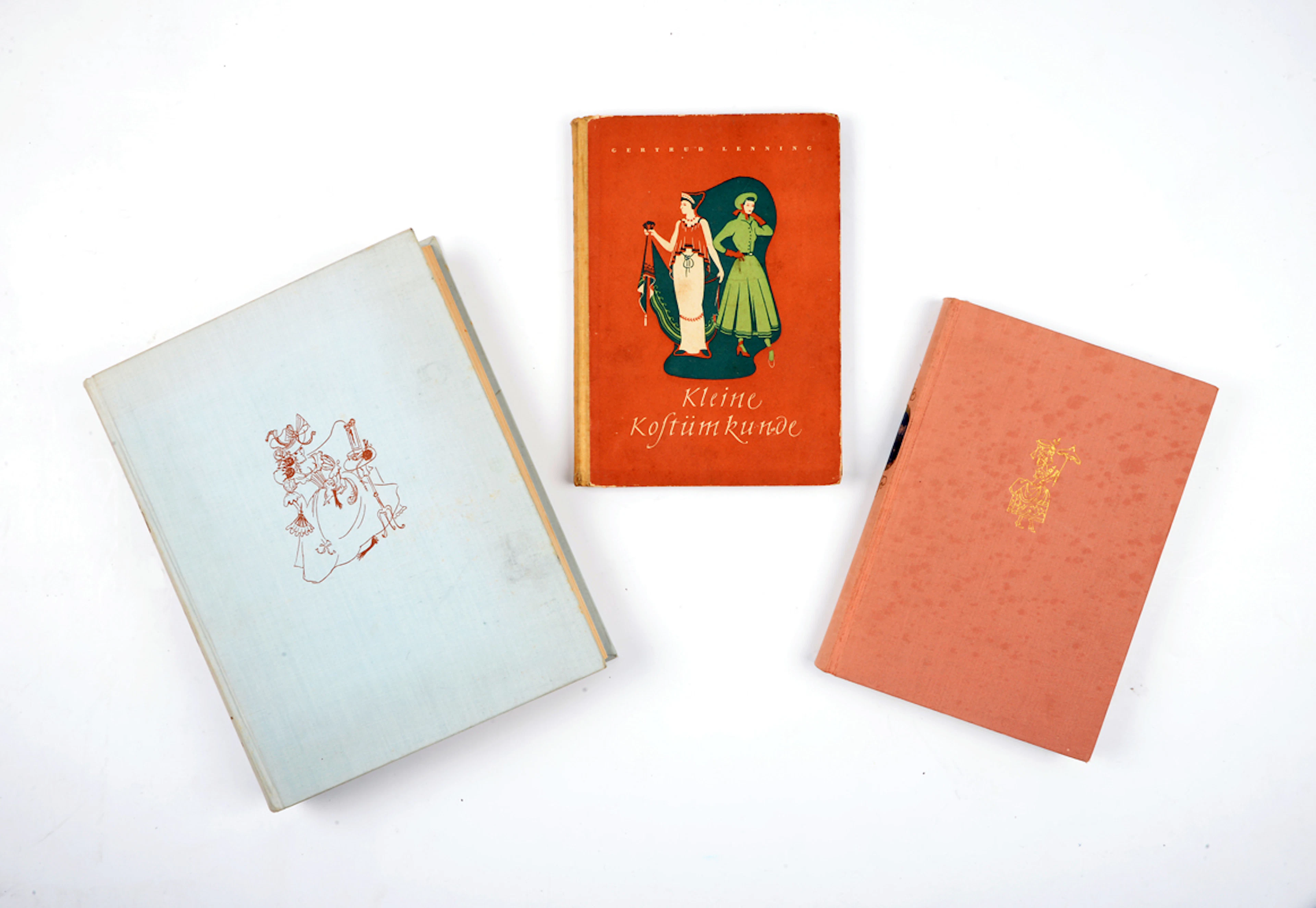 VINTAGE-MODE. 3 Bücher: Lexikon der Mode, Knaurs Kostümbuch, Kleine Kostümkunde.