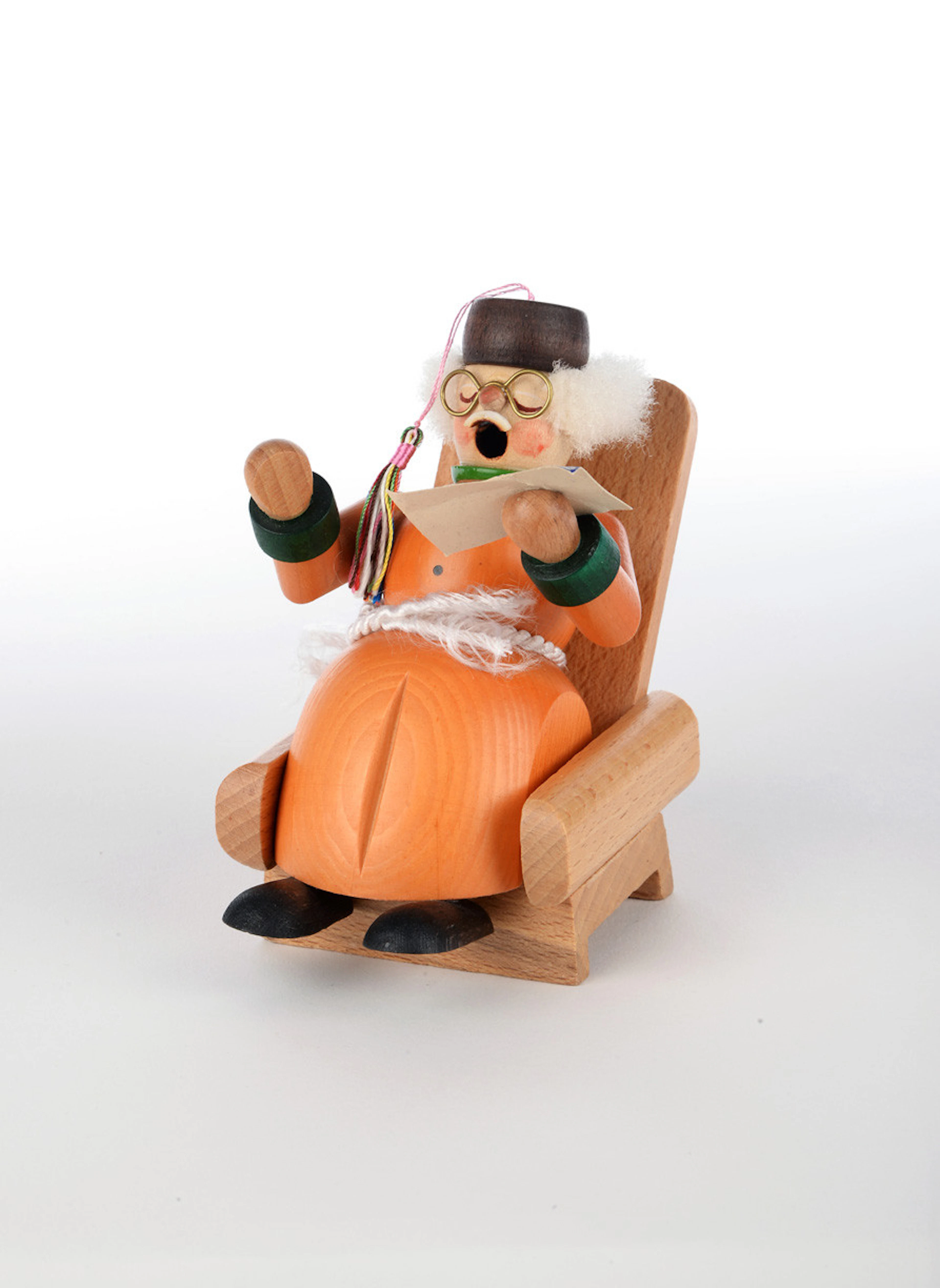 VEB ERZGEBIRGISCHE VOLKSKUNST, SEIFFEN. Räuchermännchen "Opa". Datierung um 1980.