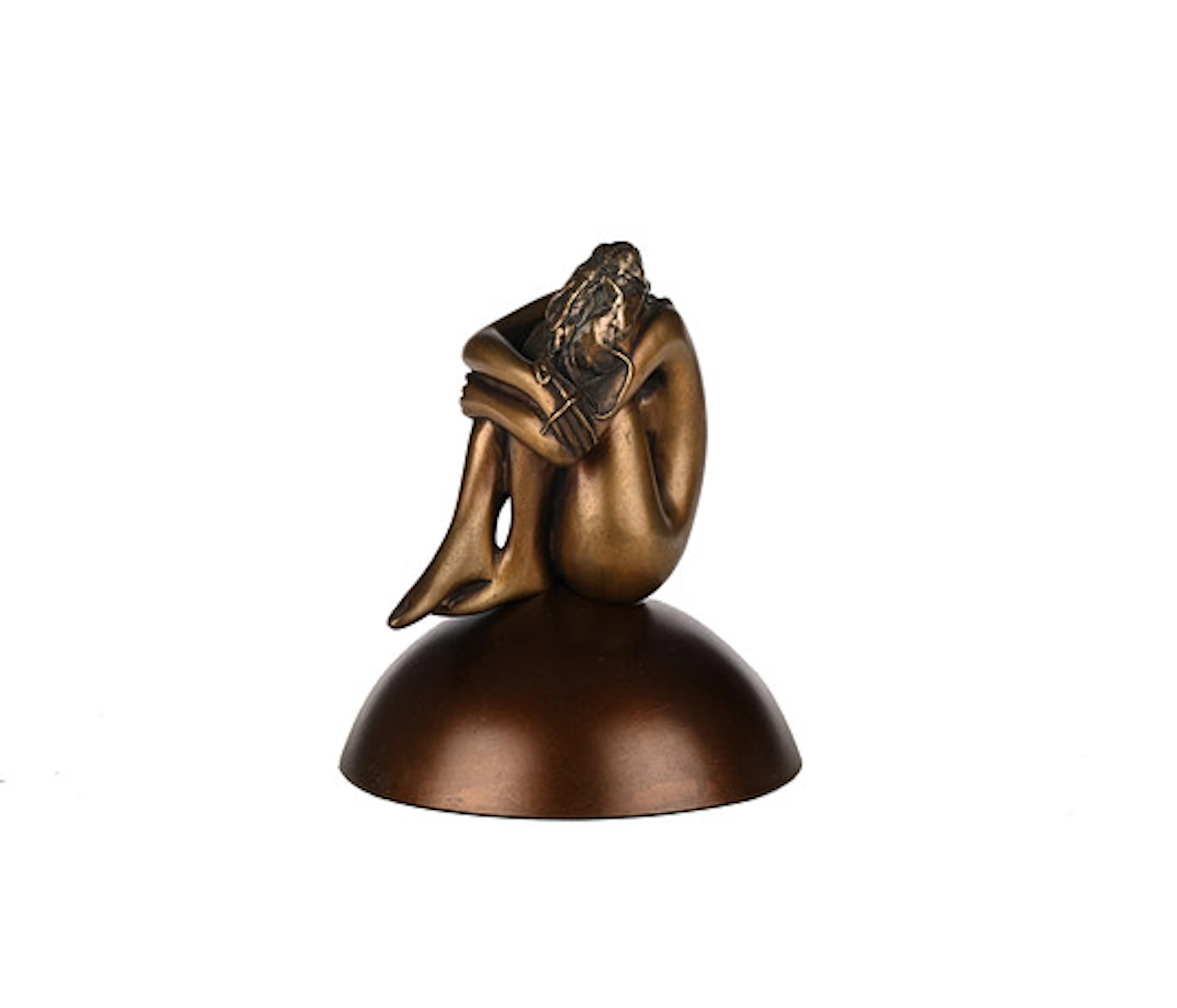 BRUNO BRUNI. ”La Felicita.” Bronsfigur dat…