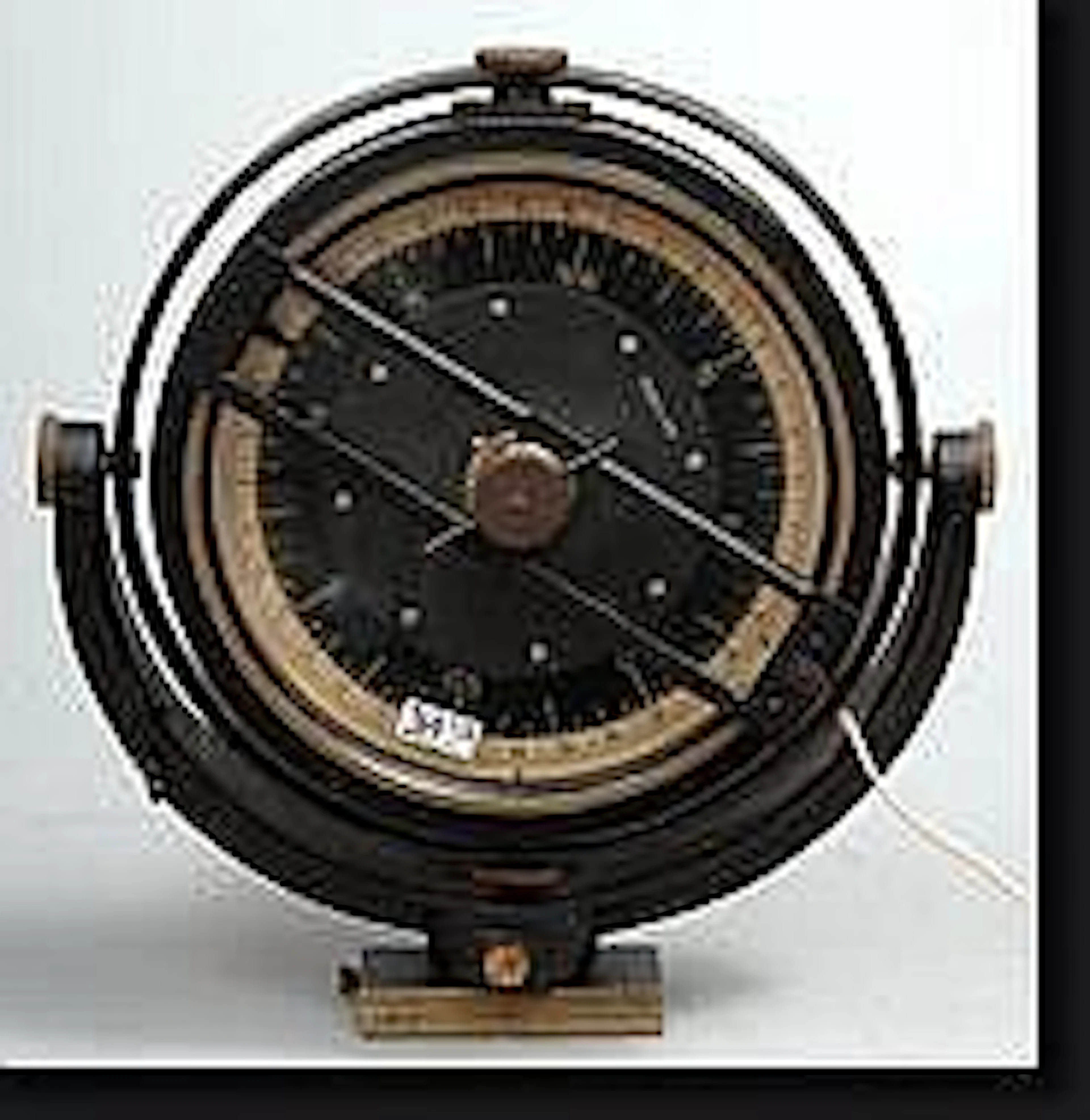 Grande boussole de marine électrique en bronze (?)