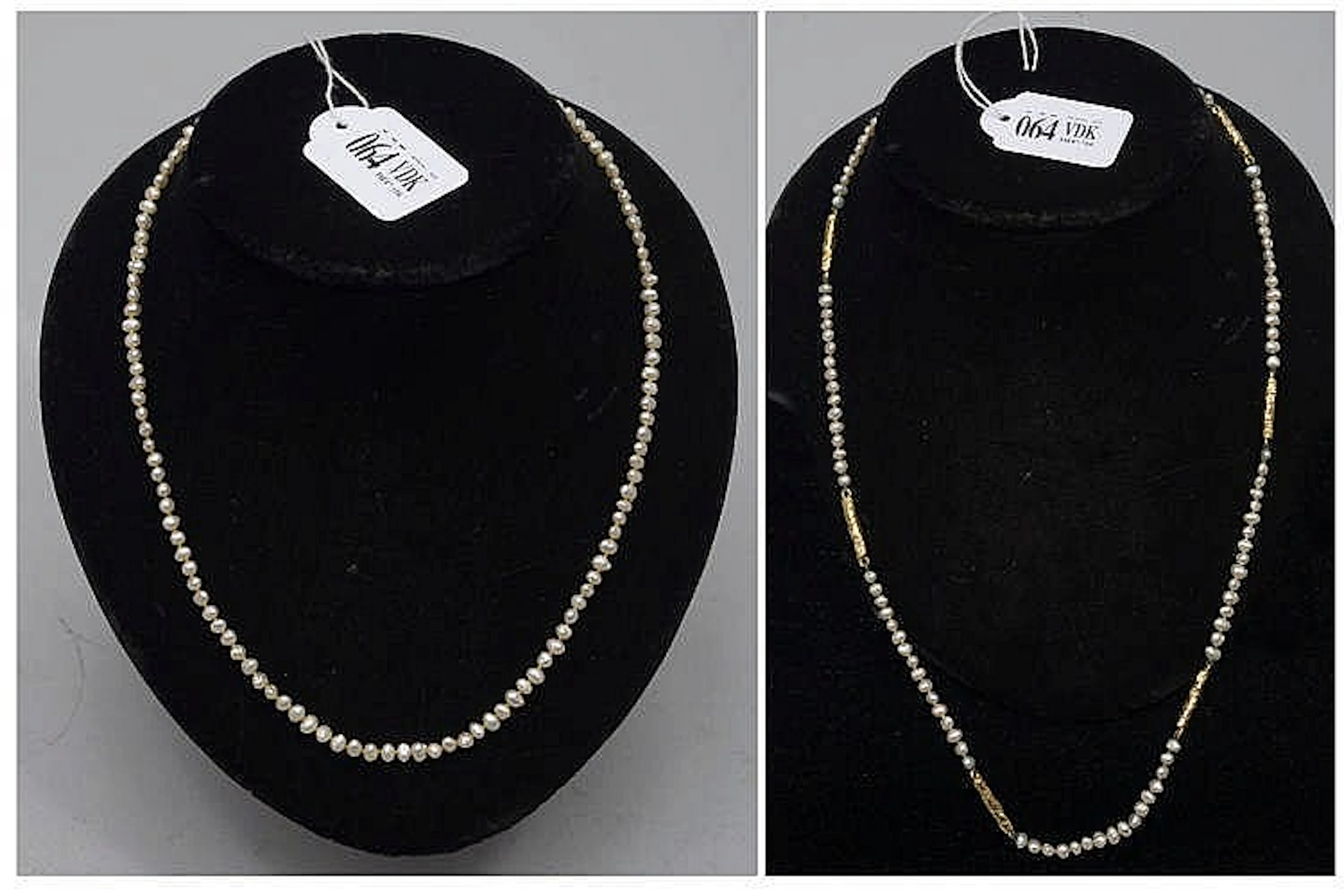 DEMARET Fernand (1929) Collier de perles fines et d'éléments en or jaune 18