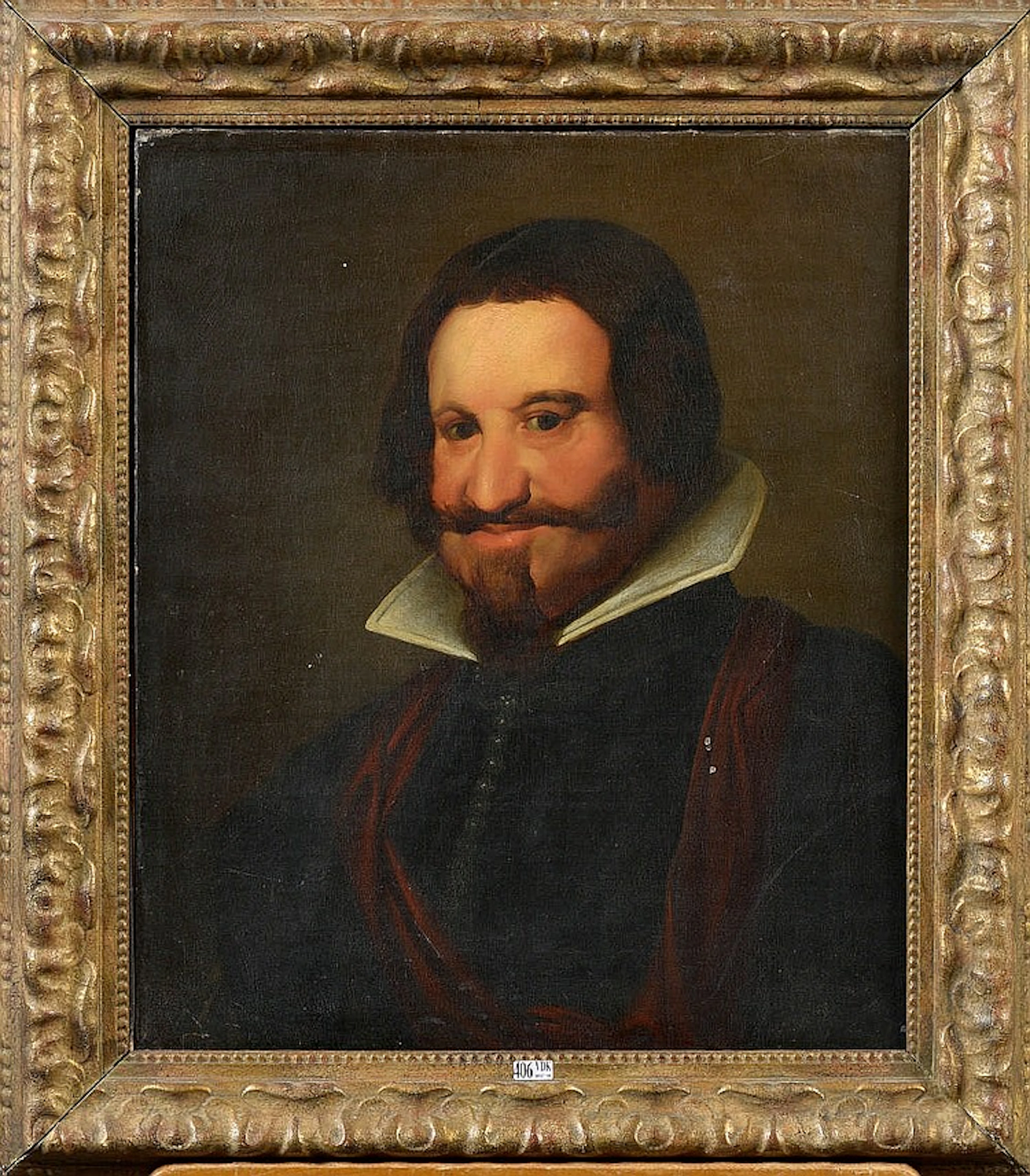 VELASQUEZ Diego (1599 - 1660) Huile sur toile marouflée sur toile "Portrait