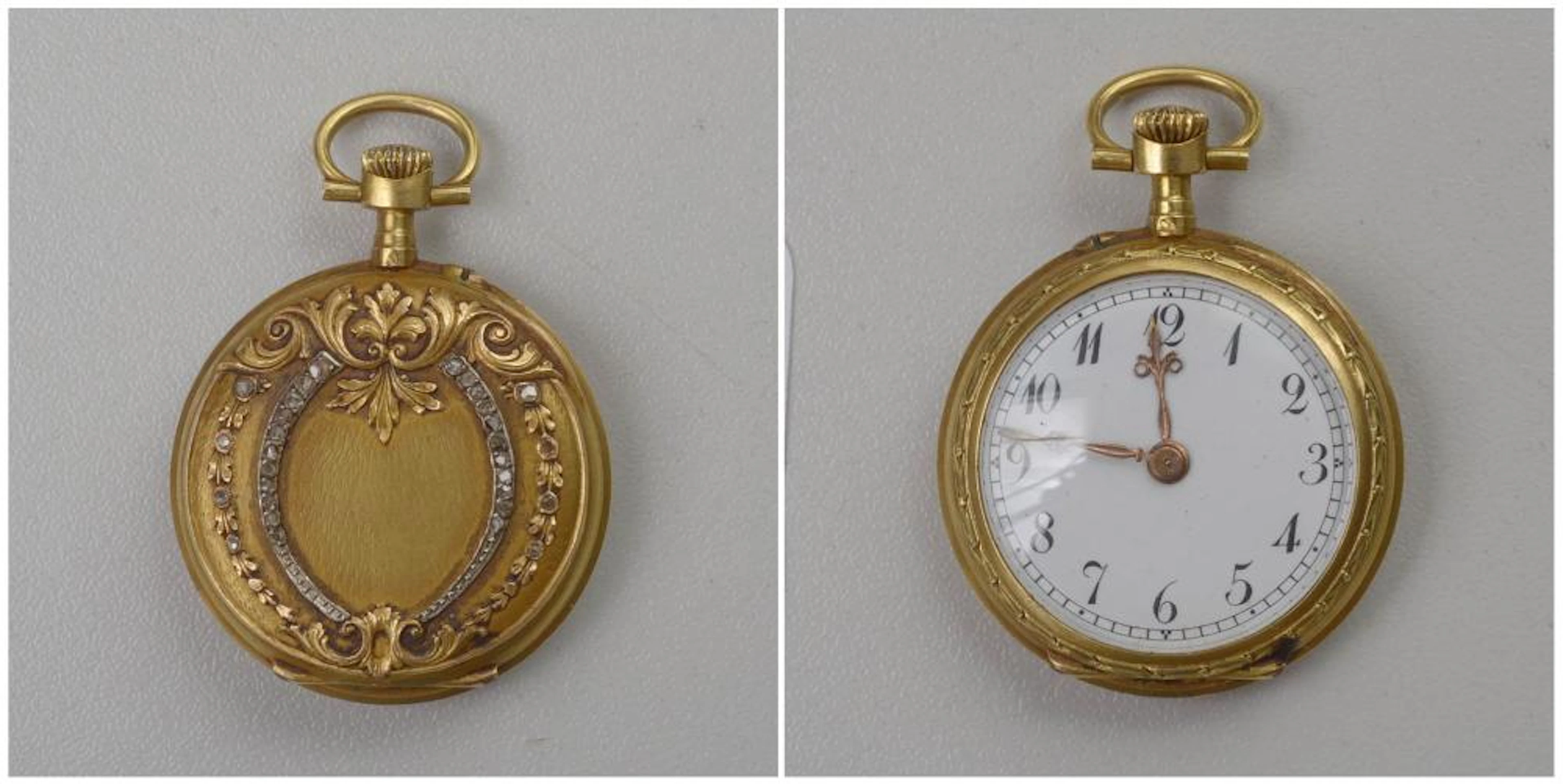 Montre Gousset en or jaune 18 carats de marque LeCoultre...