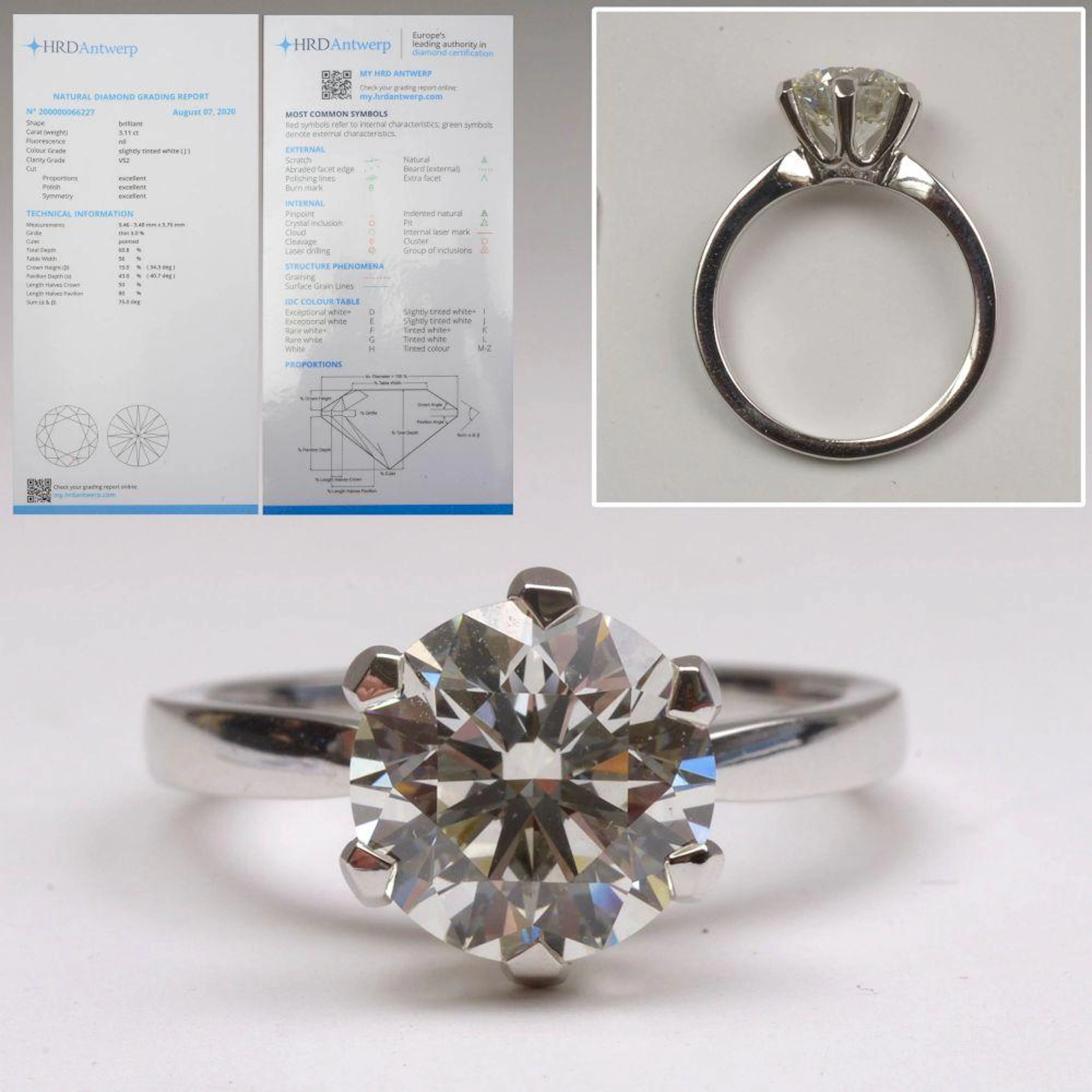 Superbe bague en or blanc 18 carats sertie d'un diamant...