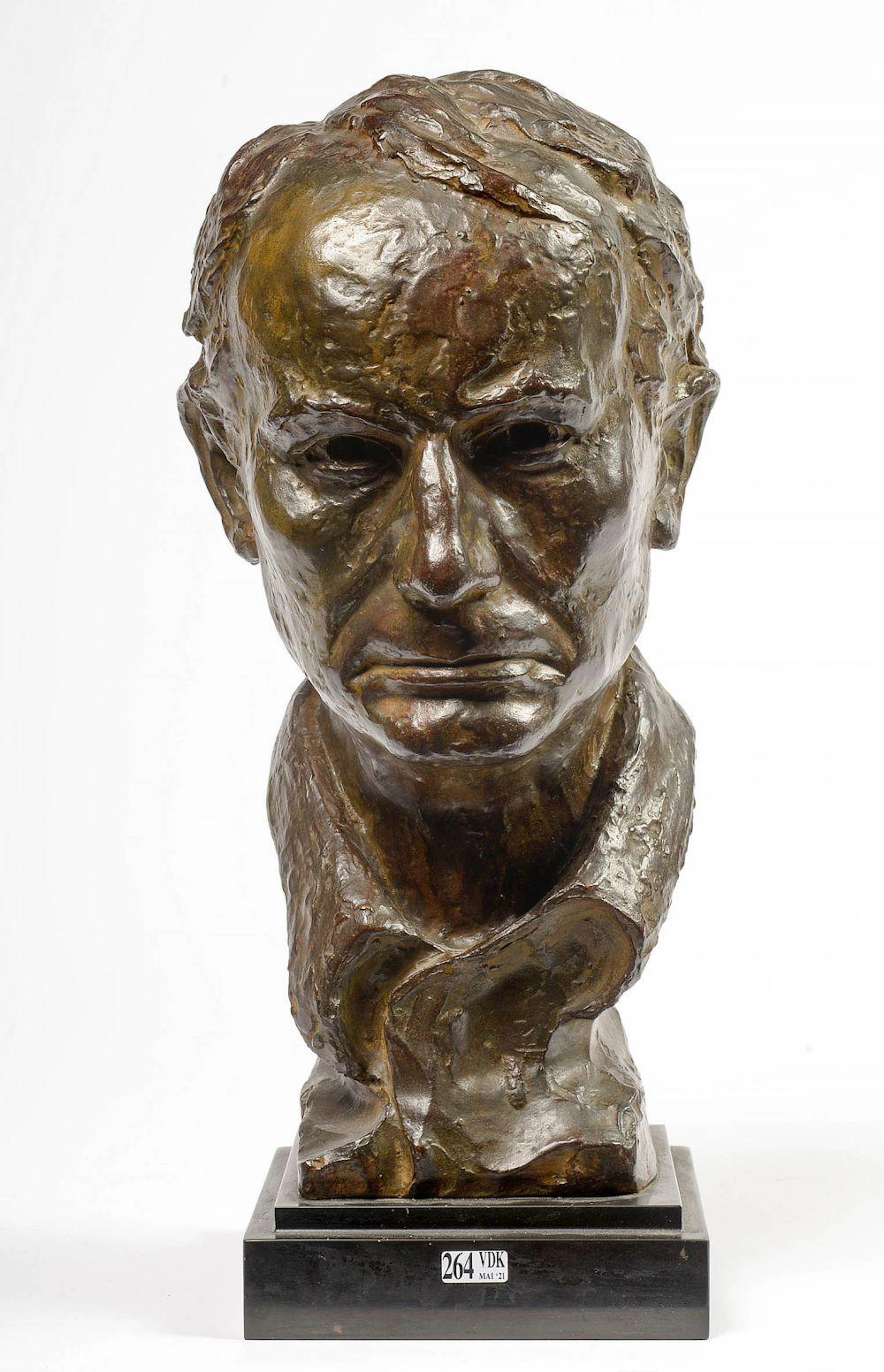 DE MAEGT Johan (1906 - 1987). (?). "Buste de Charles Baudelaire" en br