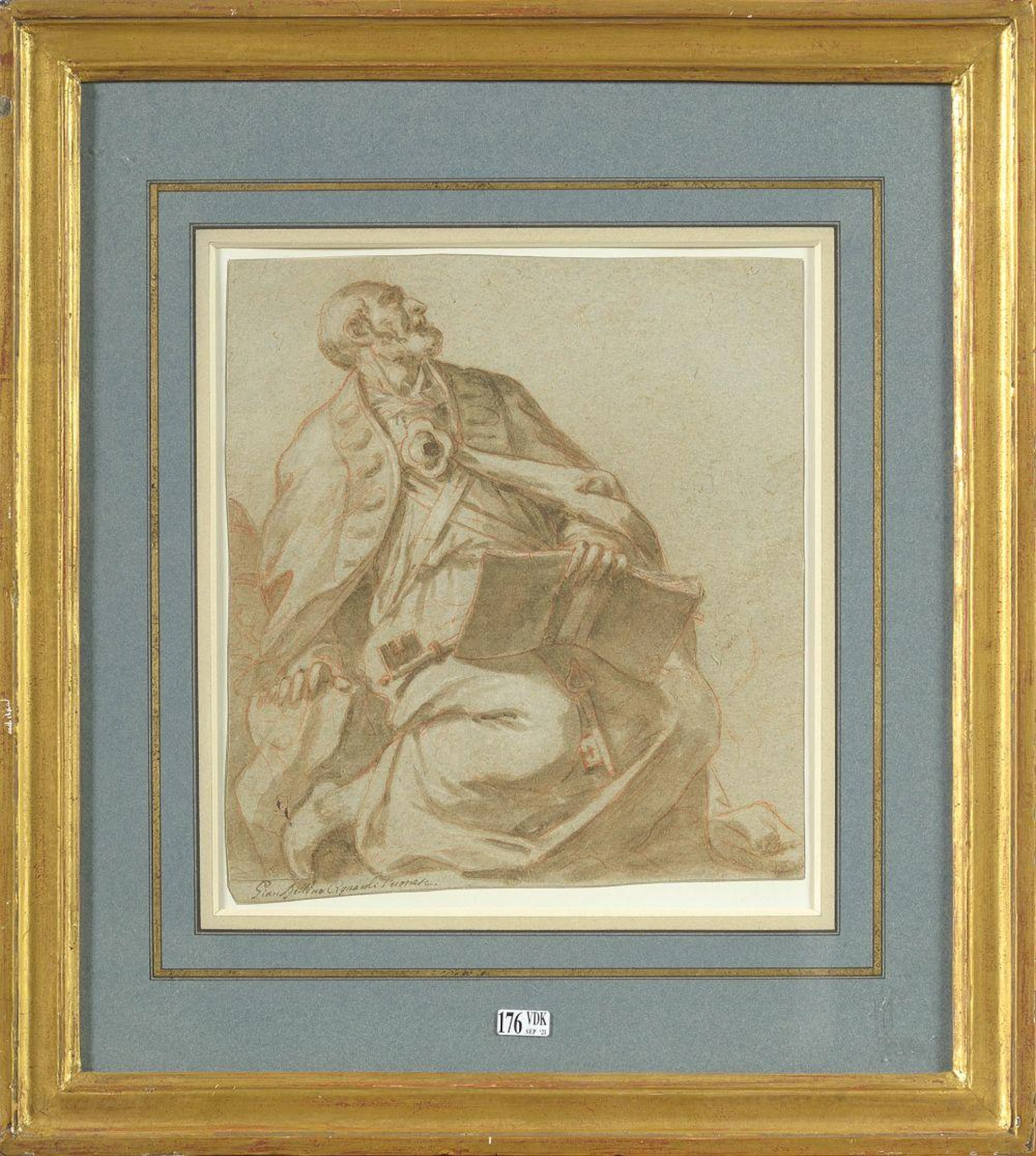 "Saint Pierre" crayon sanguine