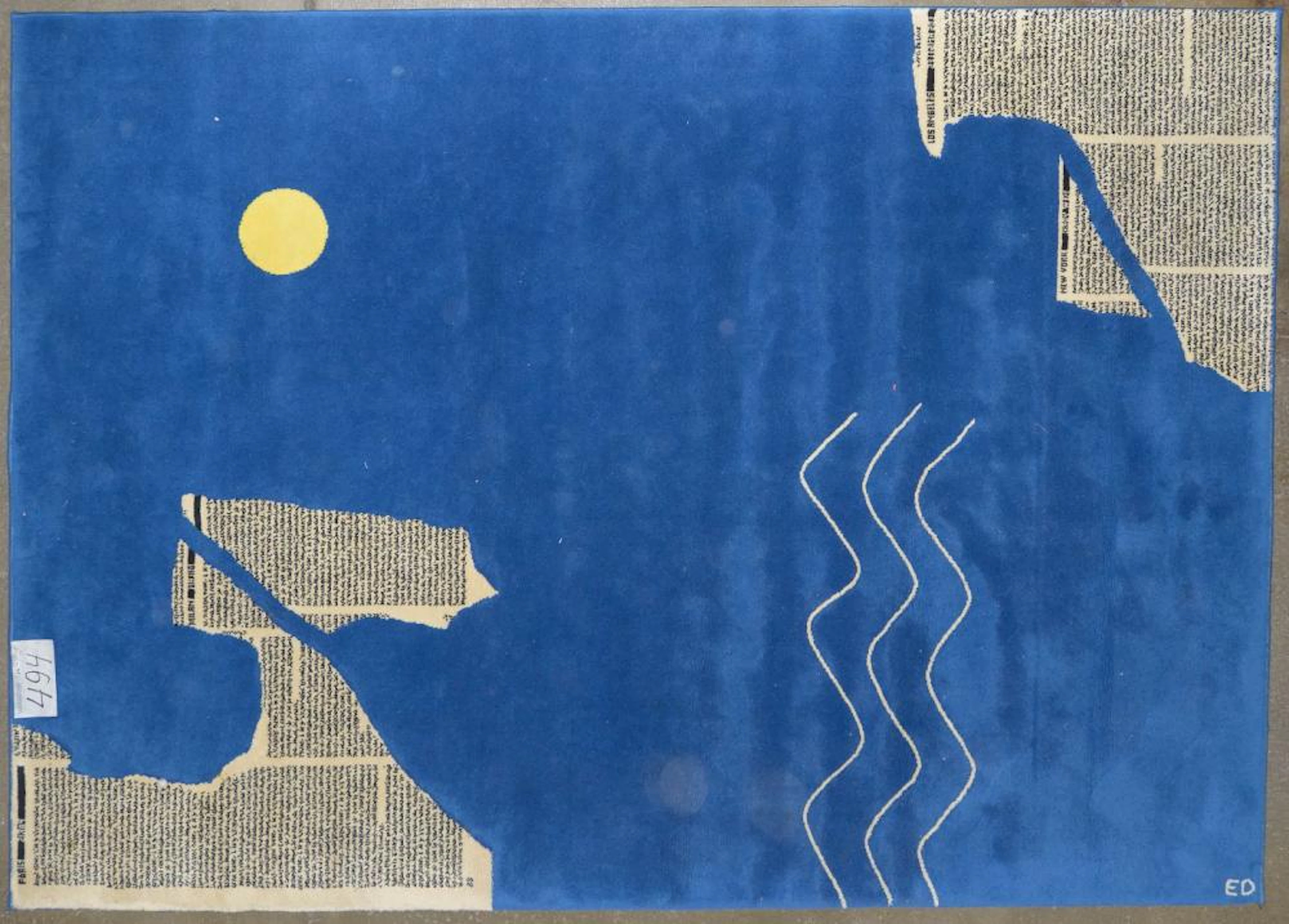 Tapis moderne en laine décoré "D'Articles de grandes villes comme Paris