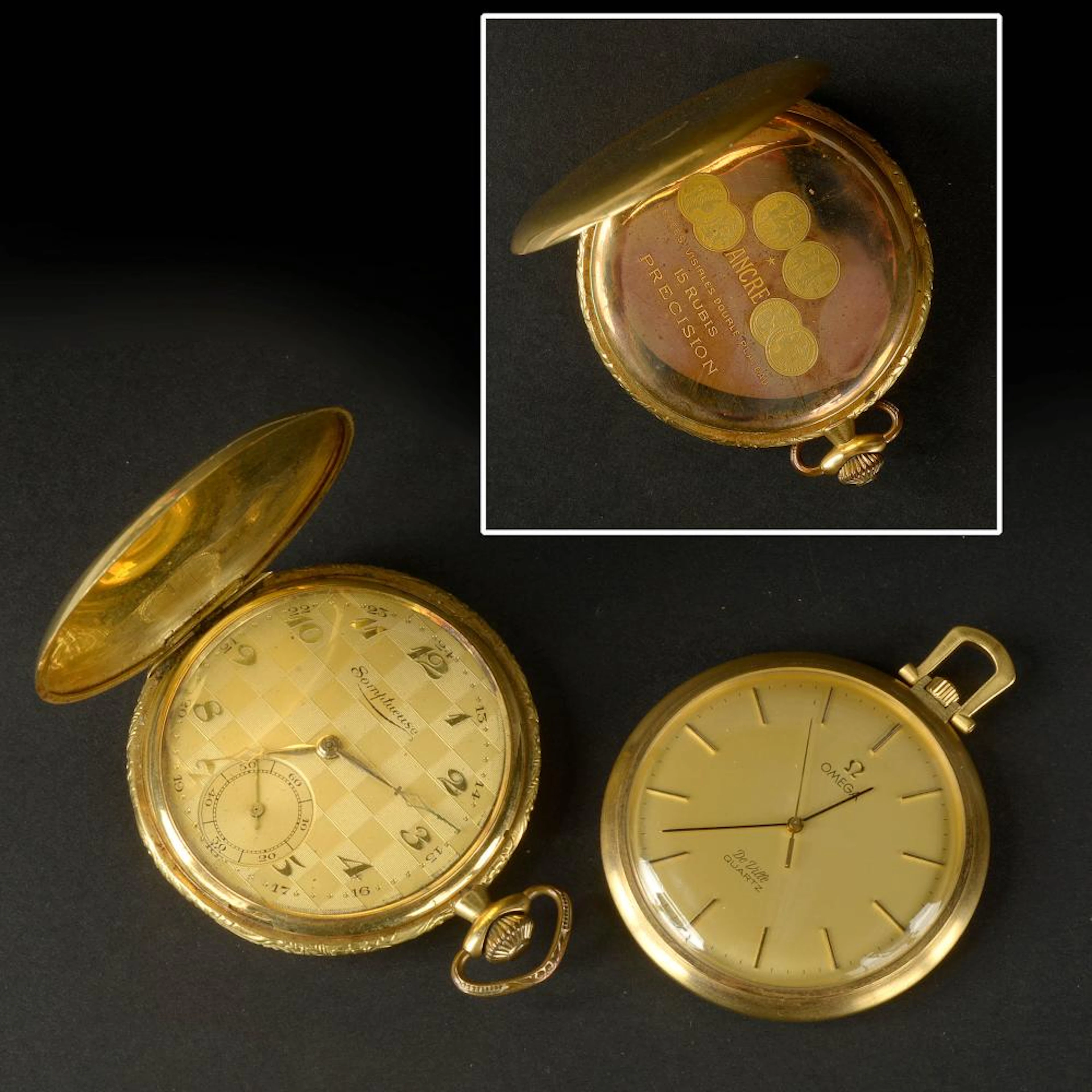 Horlogerie Deux montres gousset en or jaune 18 carats de...