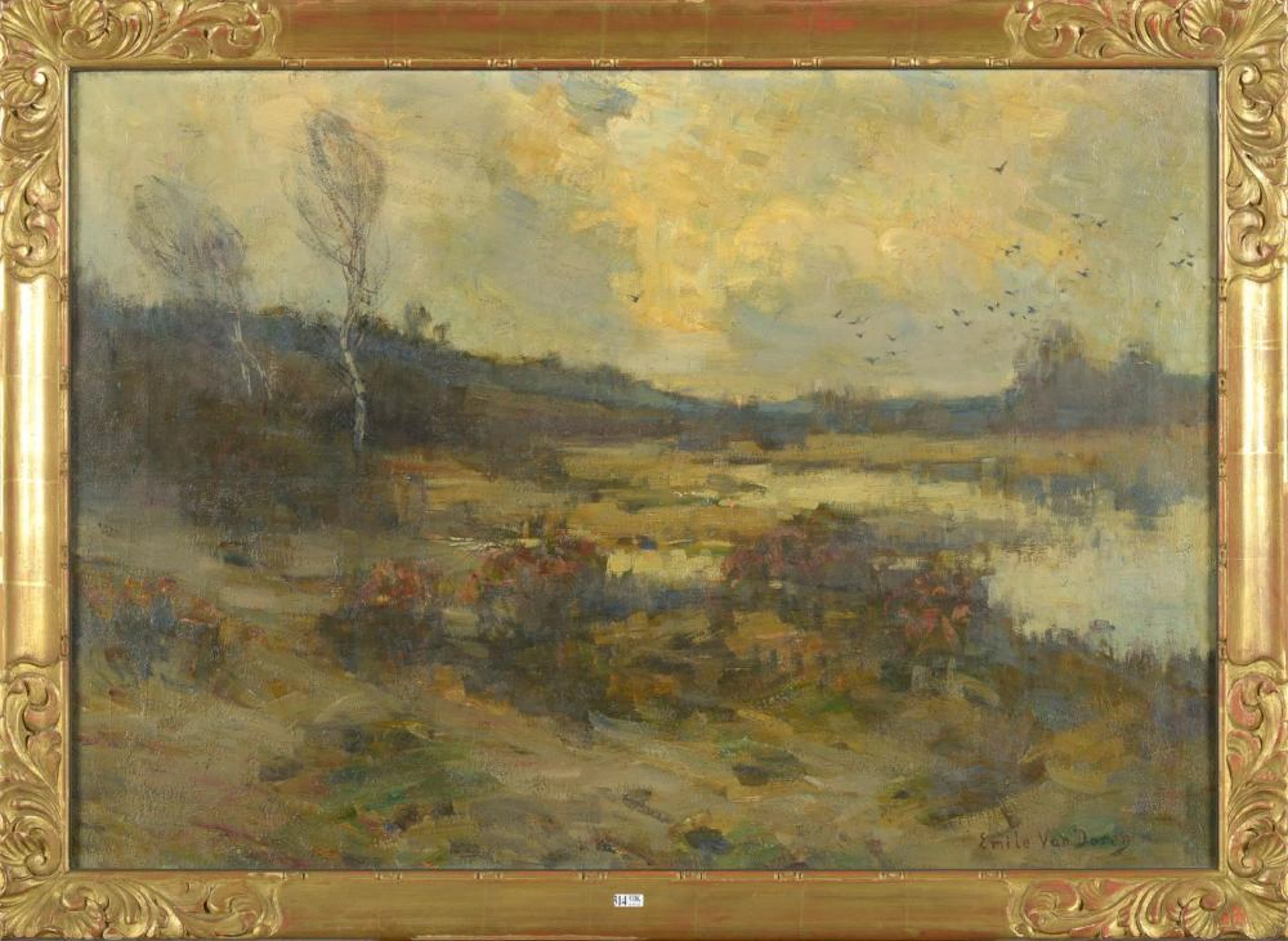 VAN DOREN EMILE (1865 - 1949) HUILE SUR TOILE "MARS AUX...