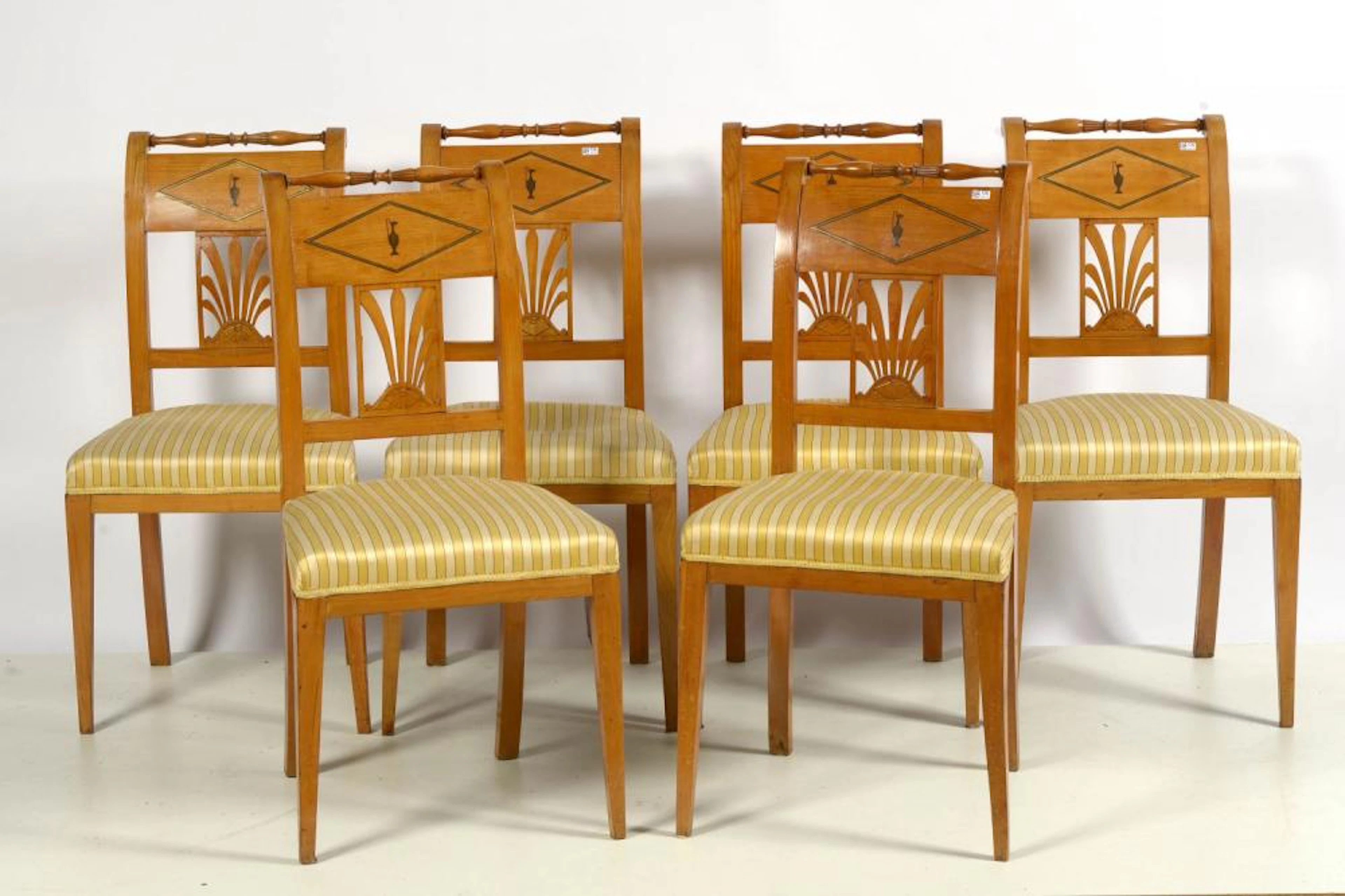 CHAPUIS JEAN-JOSEPH (1765 - 1864) - SUITE DE SIX CHAISES...