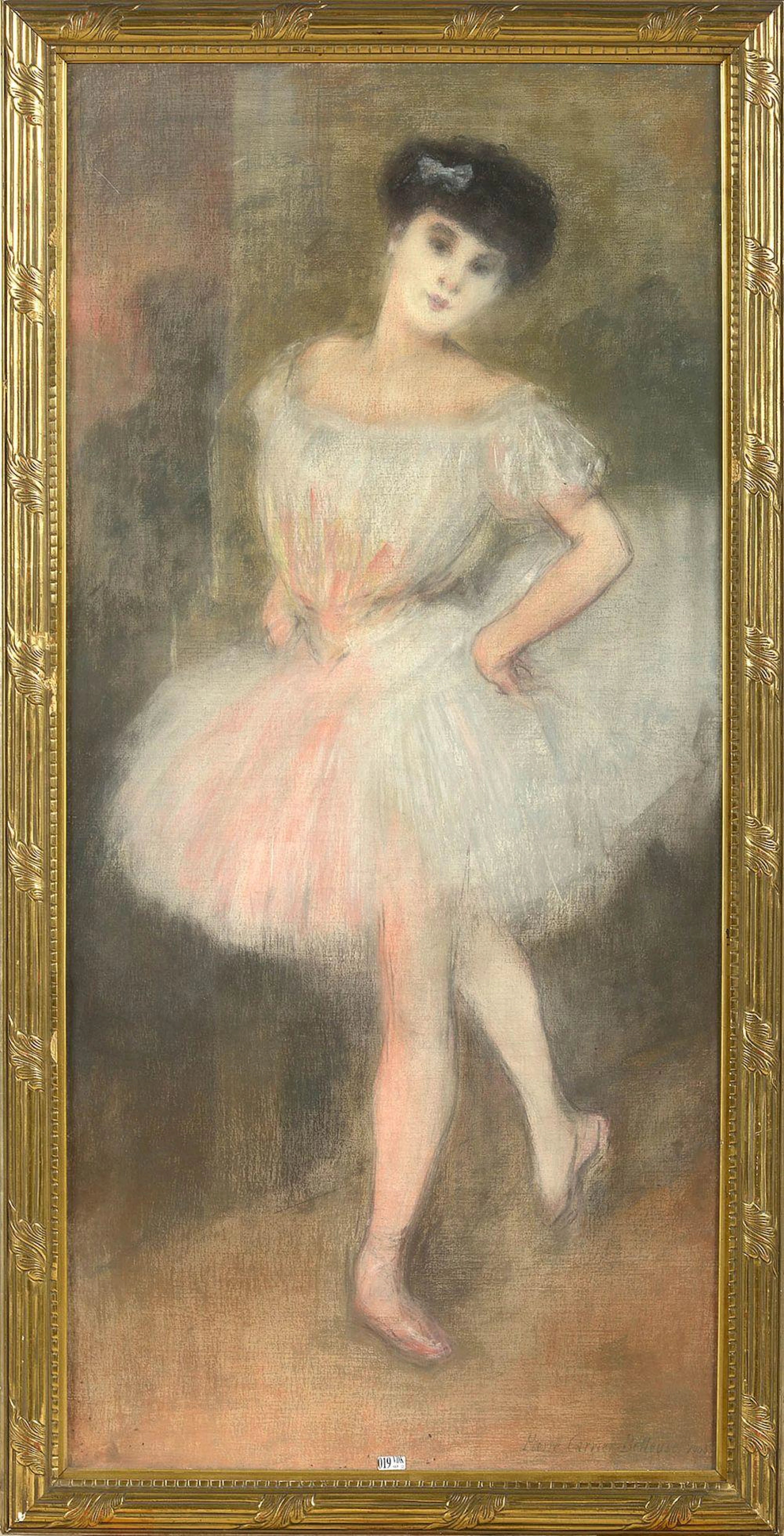 CARRIER-BELLEUSE PIERRE (1851 - 1933) - "DANSEUSE" PASTEL SUR TOILE
