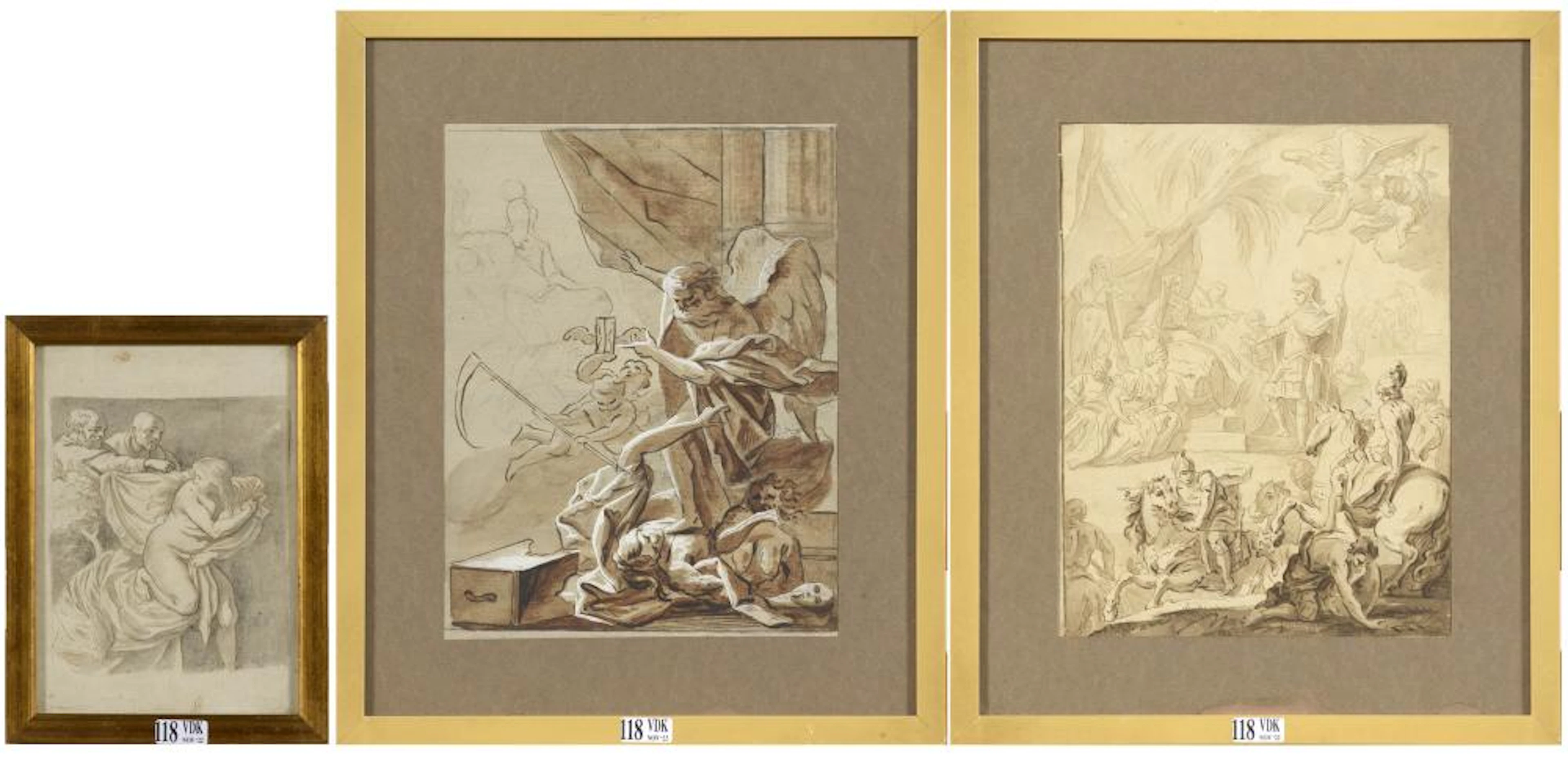 Dessins DE DOMINICI Antonio (1734 - 1794) "Suzanne et les deux vieillards"