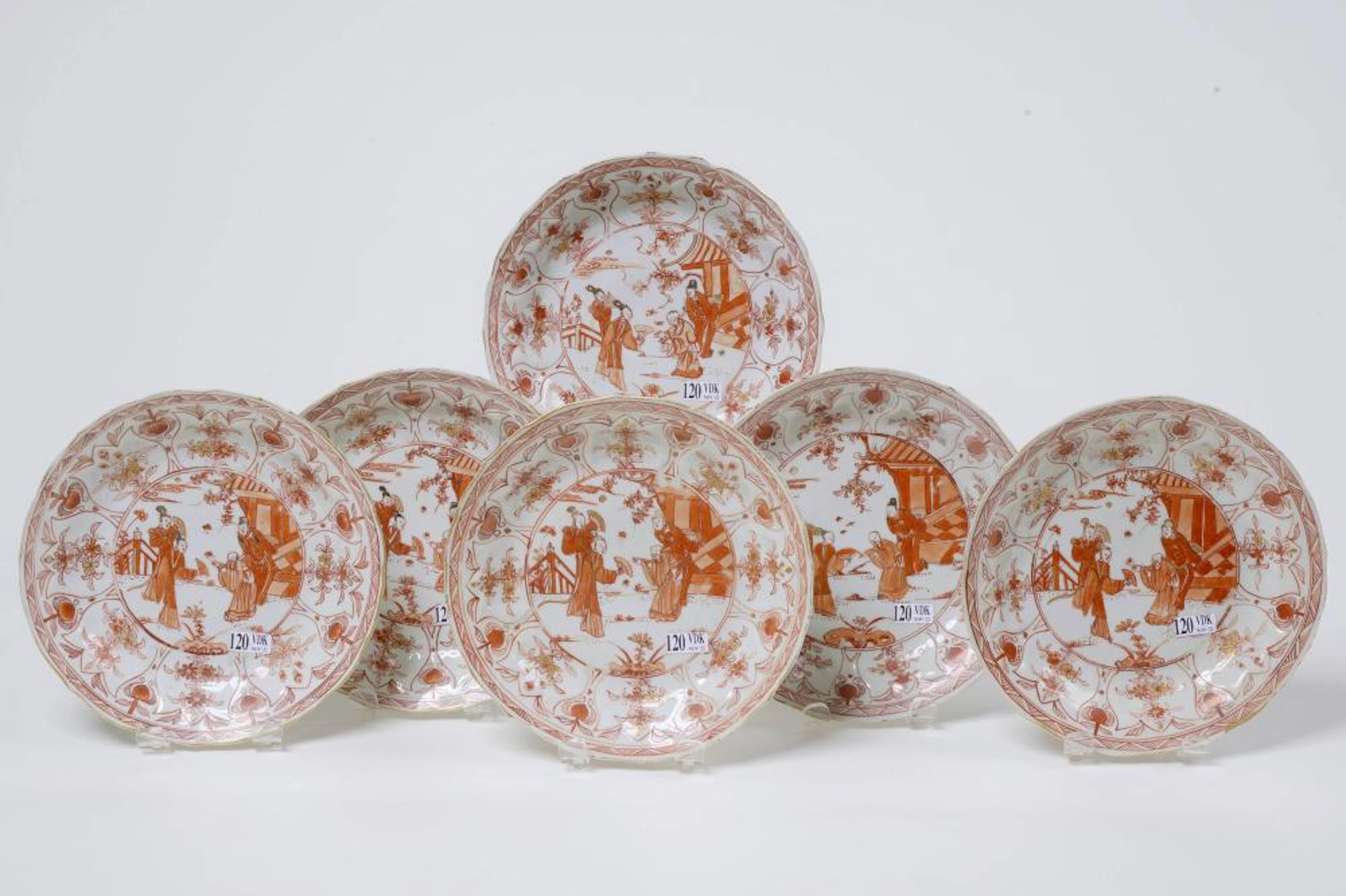 Art chinois Suite de six assiettes en porcelaine de Chine...