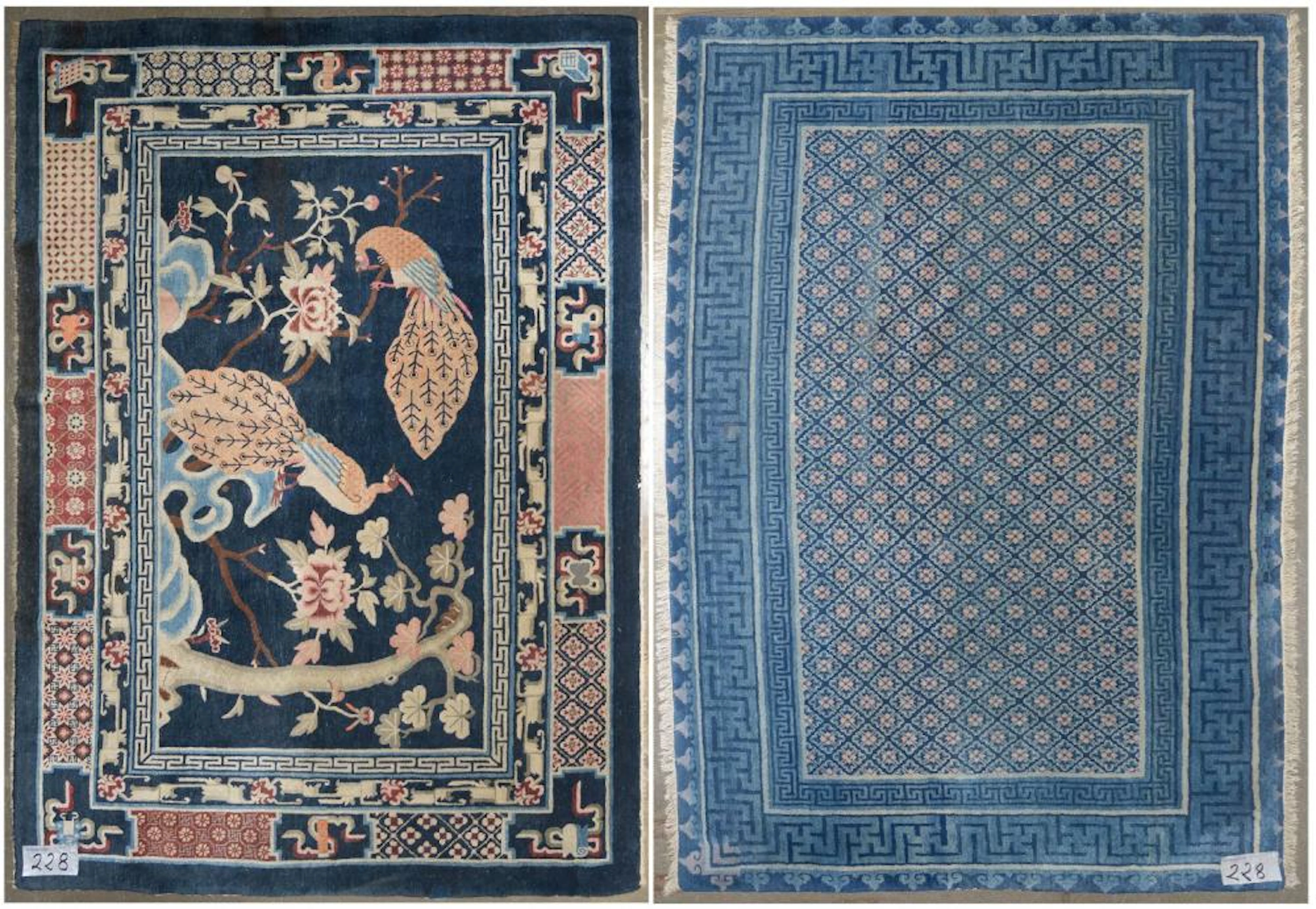 LOT DE DEUX TAPIS EN LAINE