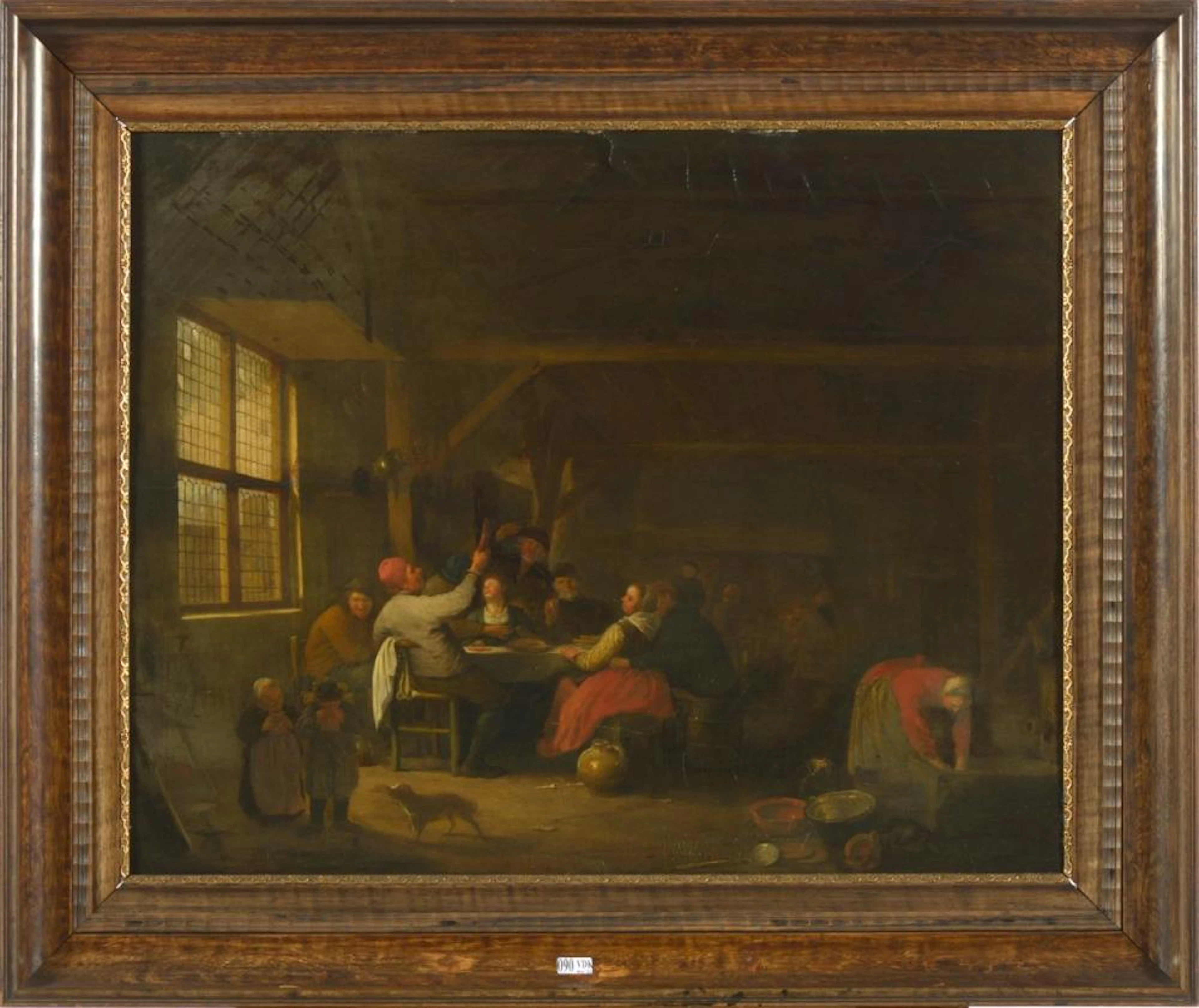 STEEN JAN (1626 - 1679) - HUILE SUR PANNEAU DE MÉLÈZE (?) "SCÈNE DE CABARET"