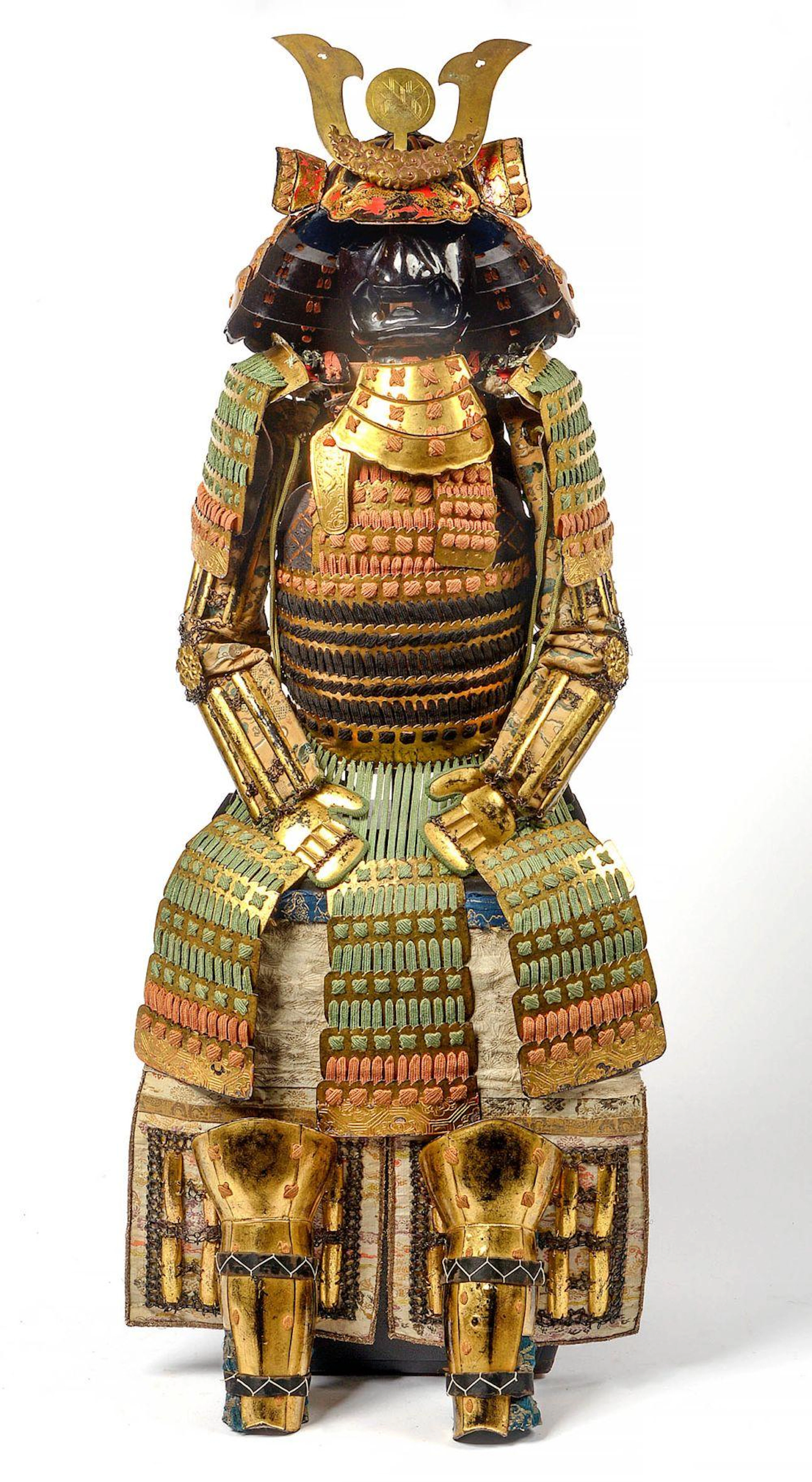 ARMURE MINIATURE DE SAMOURAÏ EN FER DORÉ