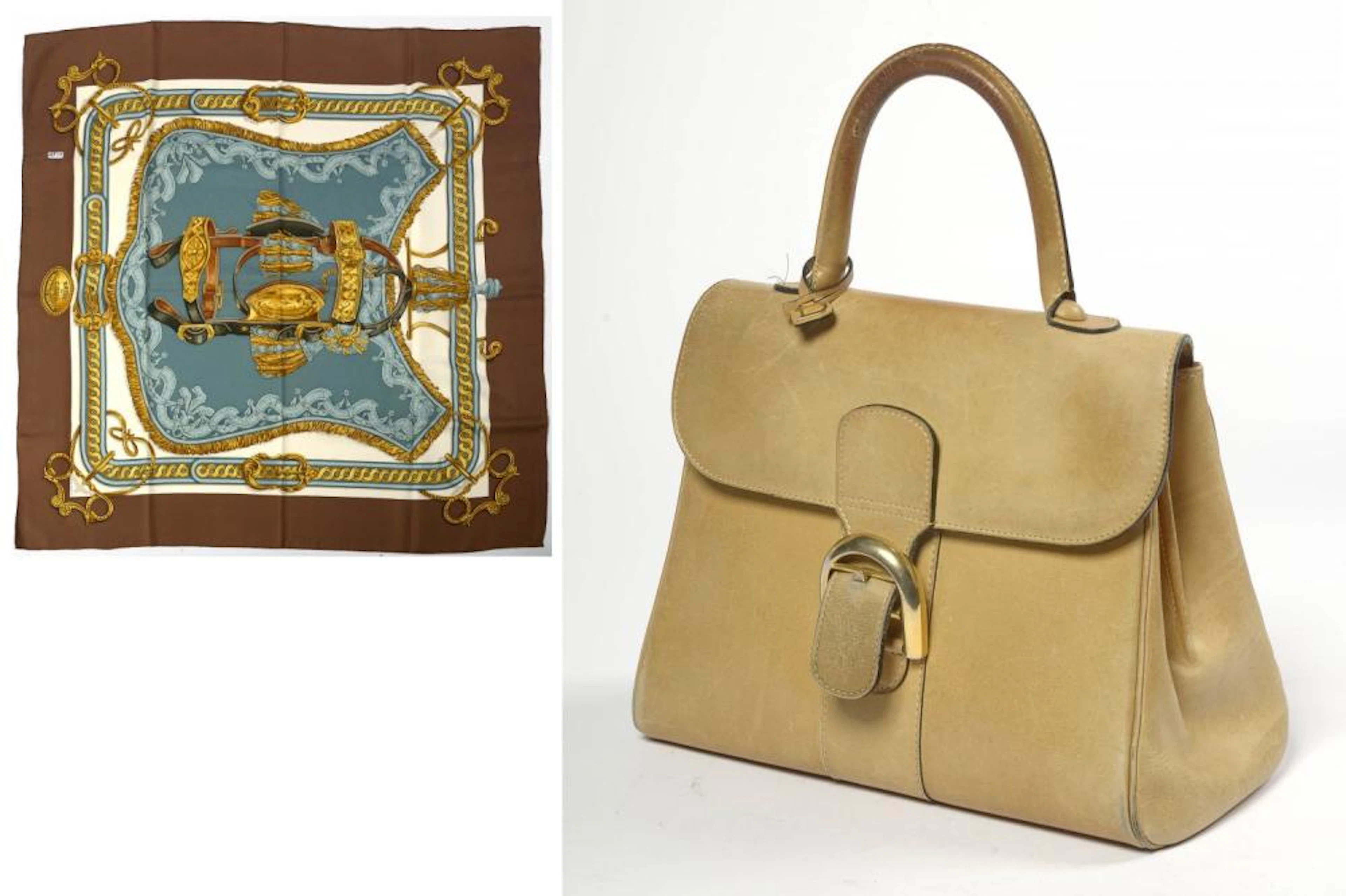 DELVAUX, HERMES LOT DE DEUX COMPRENANT: UN SAC À MAIN DE...