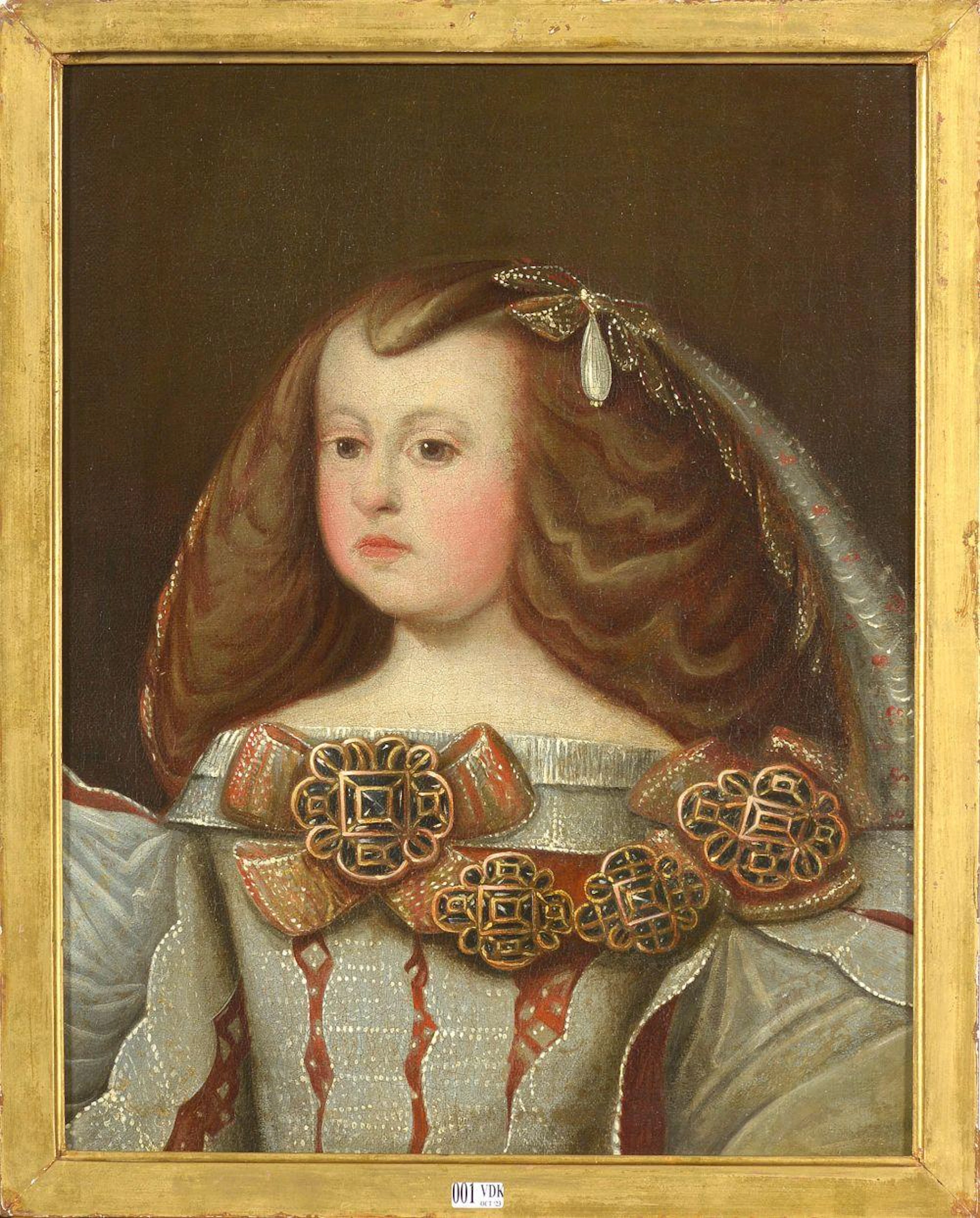 VELASQUEZ Diego (1599 - 1660) Huile sur toile marouflée sur toile "Portrait